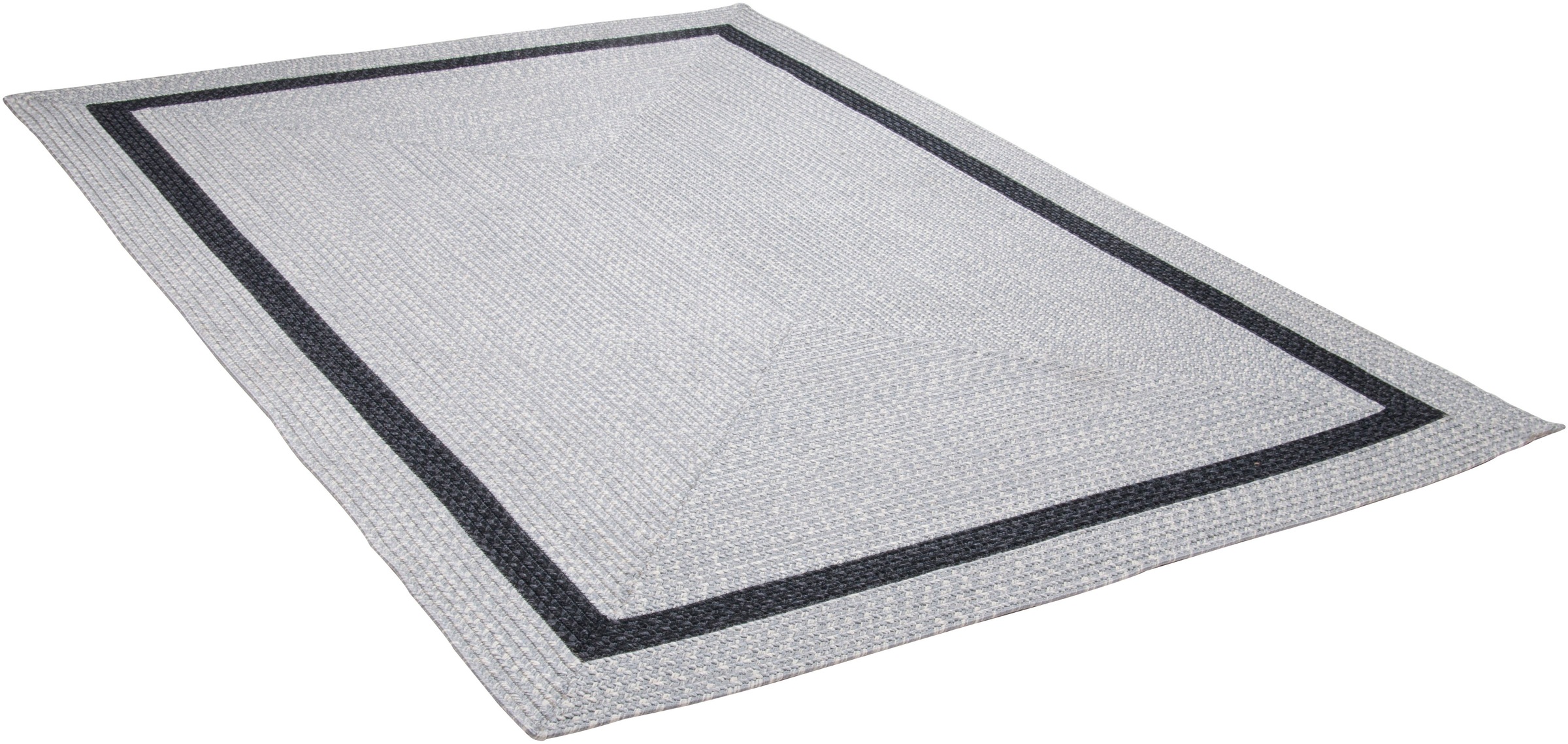 Image of Gino Falcone Teppich »Benito«, rechteckig, 6 mm Höhe, Flachgewebe, Uni Farben, mit Bordüre, In- und Outdoor geeignet, Wohnzimmer bei Ackermann Versand Schweiz