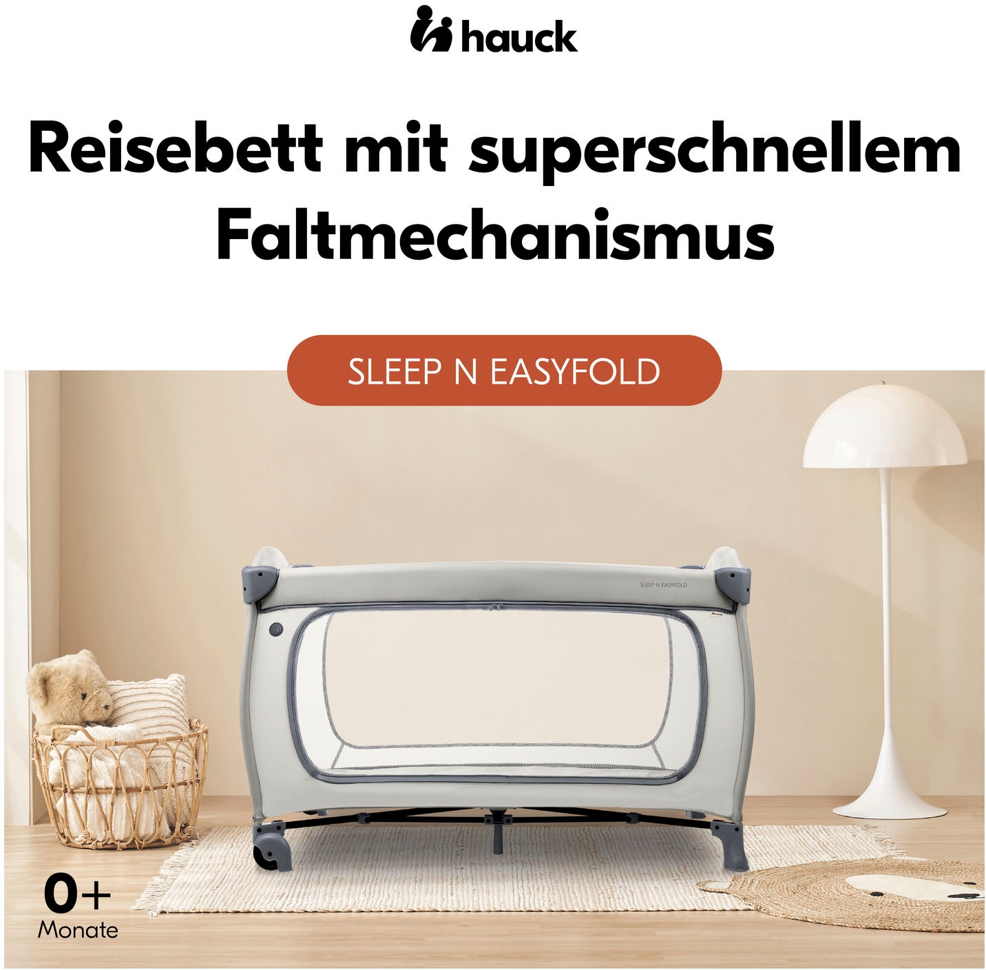 Hauck Lit de voyage pour bébé »Sleep N Easyfold« Vorderausstieg; inkl. Transporttasche