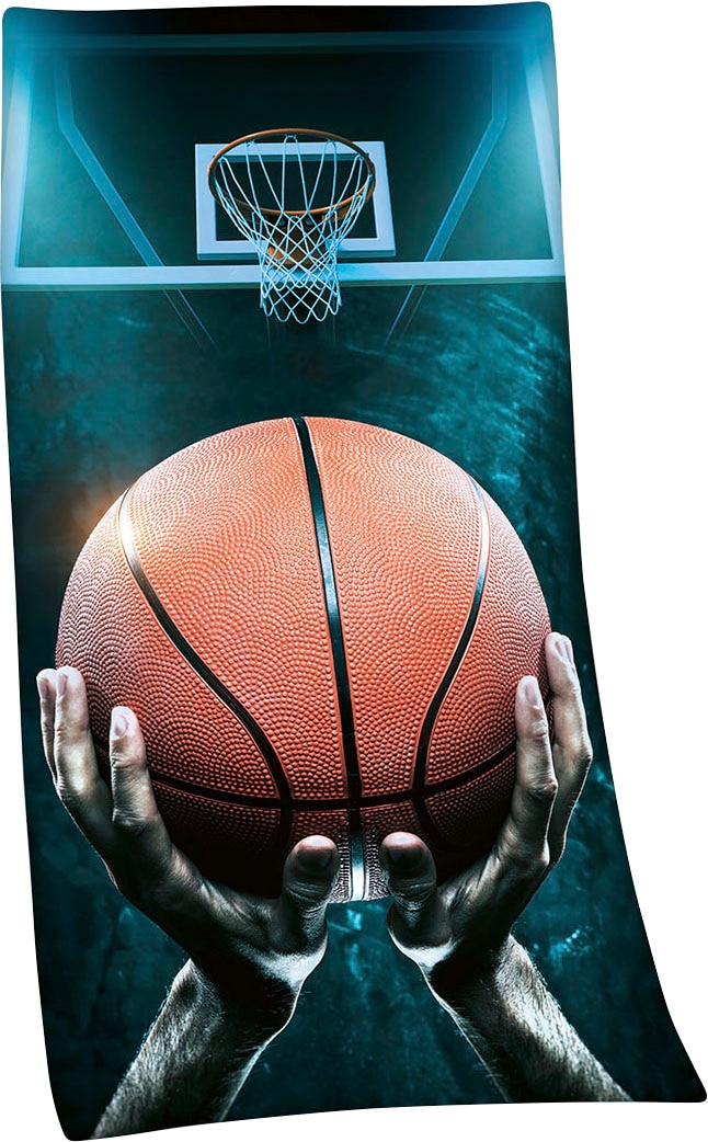 Image of Herding Young Collection Badetuch "Basketball" hochfarbig bedruckt