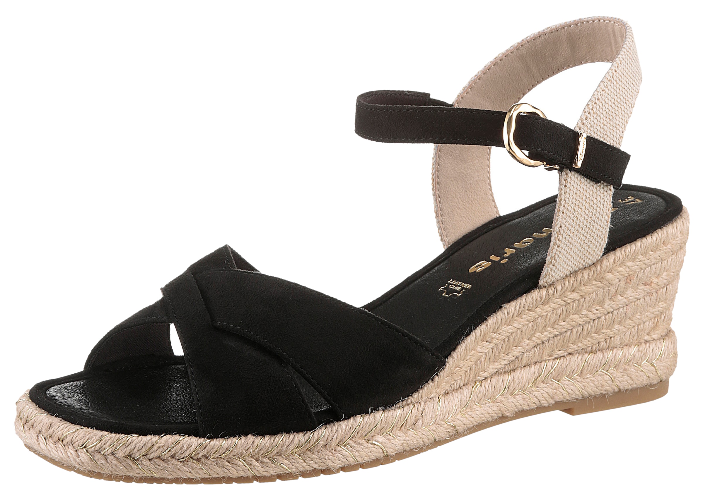 Image of Tamaris Keilsandalette, Riemchensandale, Sommerschuh mit modischer Kreuzbandage