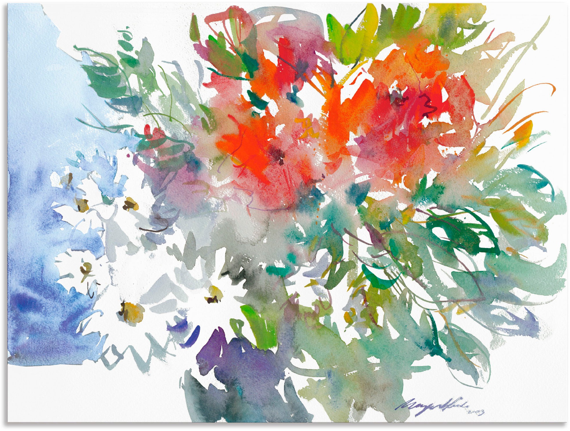 Image of Artland Wandbild »Blumenstrauss II«, Blumen, (1 St.), in vielen Grössen & Produktarten - Alubild / Outdoorbild für den Aussenbereich, Leinwandbild, Poster, Wandaufkleber / Wandtattoo auch für Badezimmer geeignet bei Ackermann Versand Schweiz