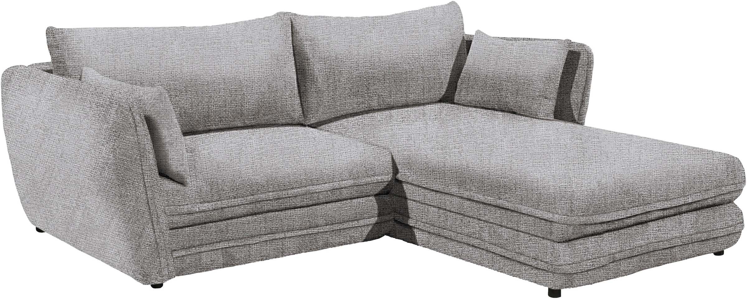 ED EXCITING DESIGN Ecksofa »Stanley L-Form«, mit Bettfunktion, Bettkasten & 2 Zierkissen