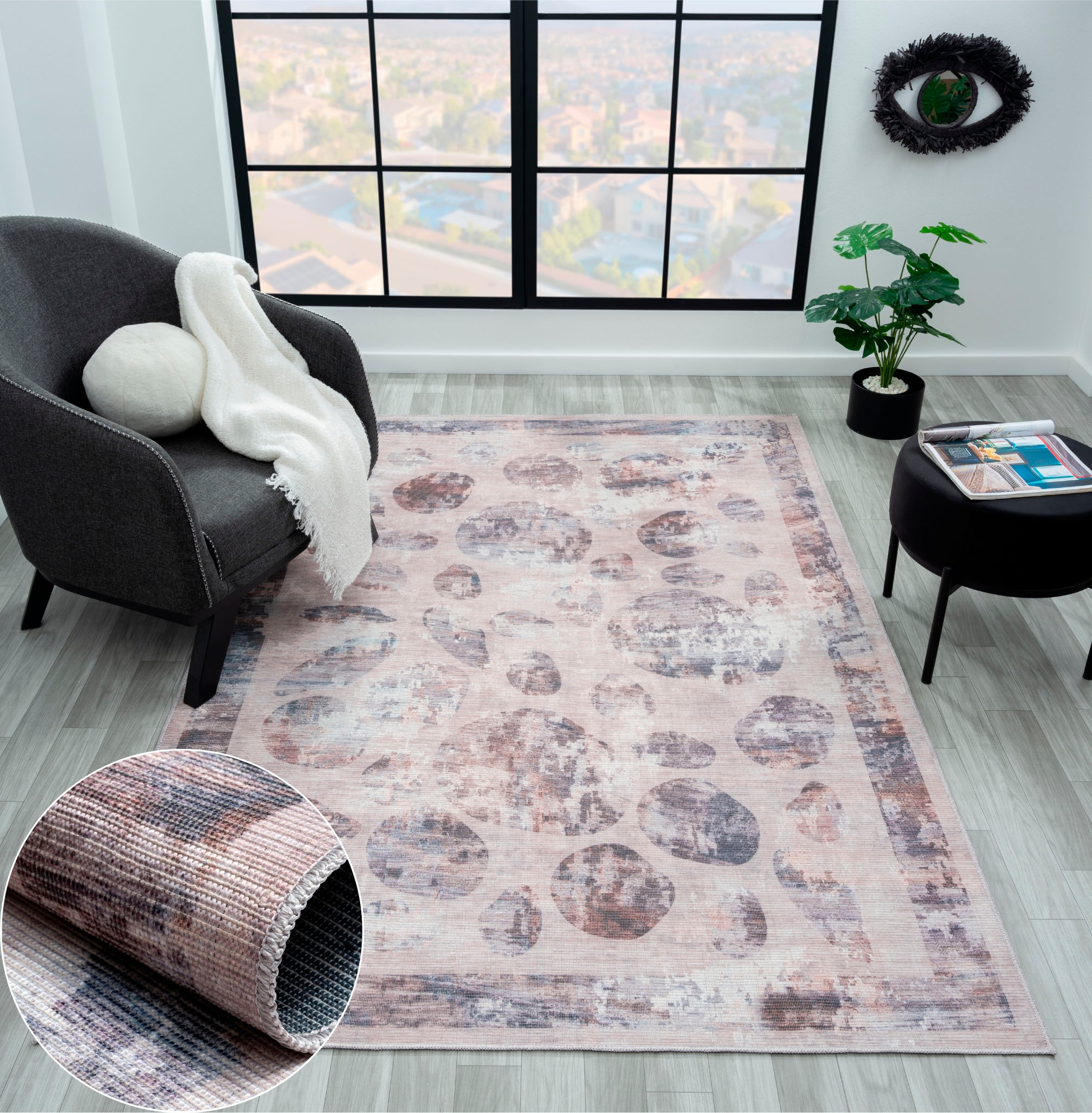 Image of Myflair Möbel & Accessoires Teppich "Joris, LAGERRÄUMUNG" rechteckig 10 mm Höhe bedruckt, modernes Design, In- & Outdoor geeignet, waschbar