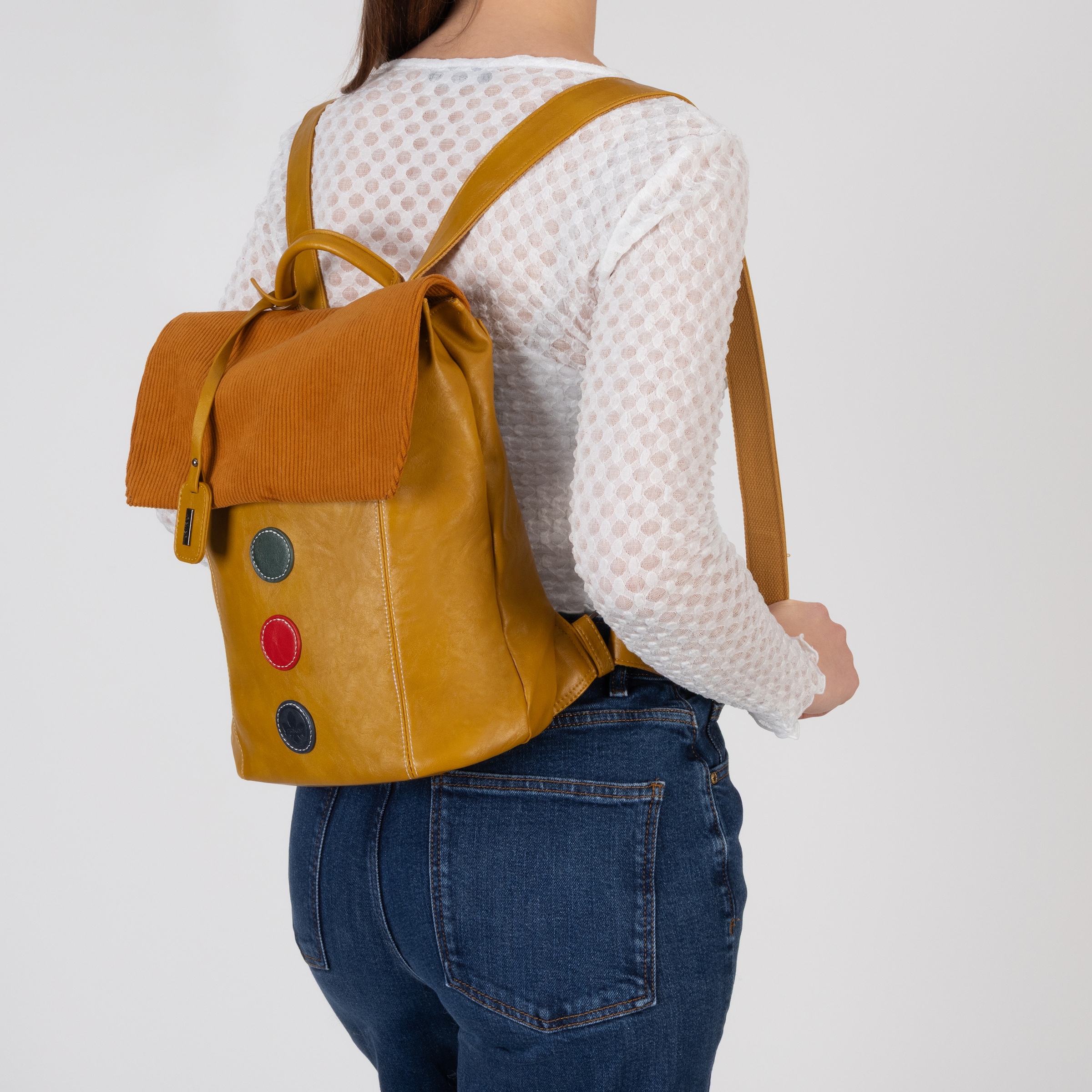 Rieker Cityrucksack Freizeitrucksack, Shoppingrucksack mit bunten Akzenten