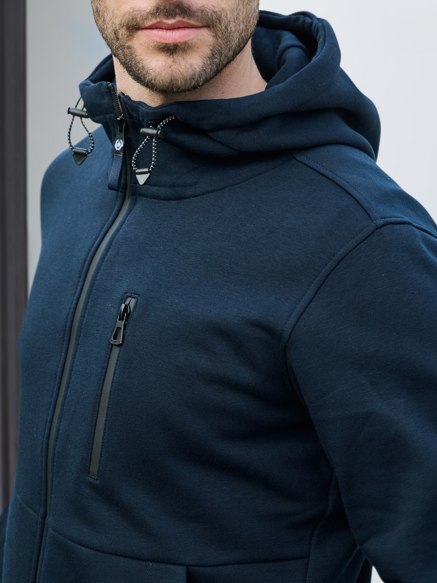 LERROS Sweat à capuche »Sweatjacke im Hoodie-Look aus Mischgewebe«