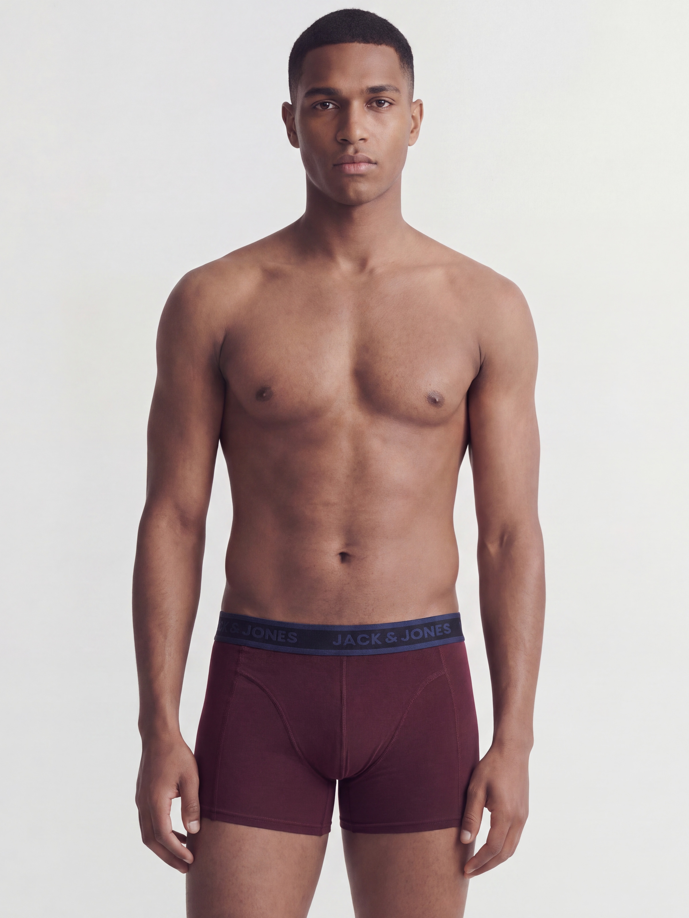 Jack & Jones Tronc »JACMAGNUS SOLID TRUNKS 5 PACK STYD« Paquet, 5 cuis Baumwollmischung, Logobund