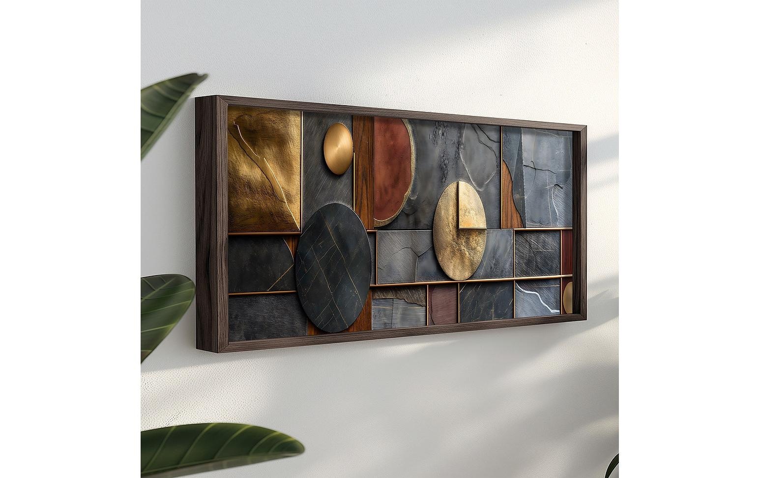 Wandbild »Wallxpert Shapes 120 x 40 cm«, Muster