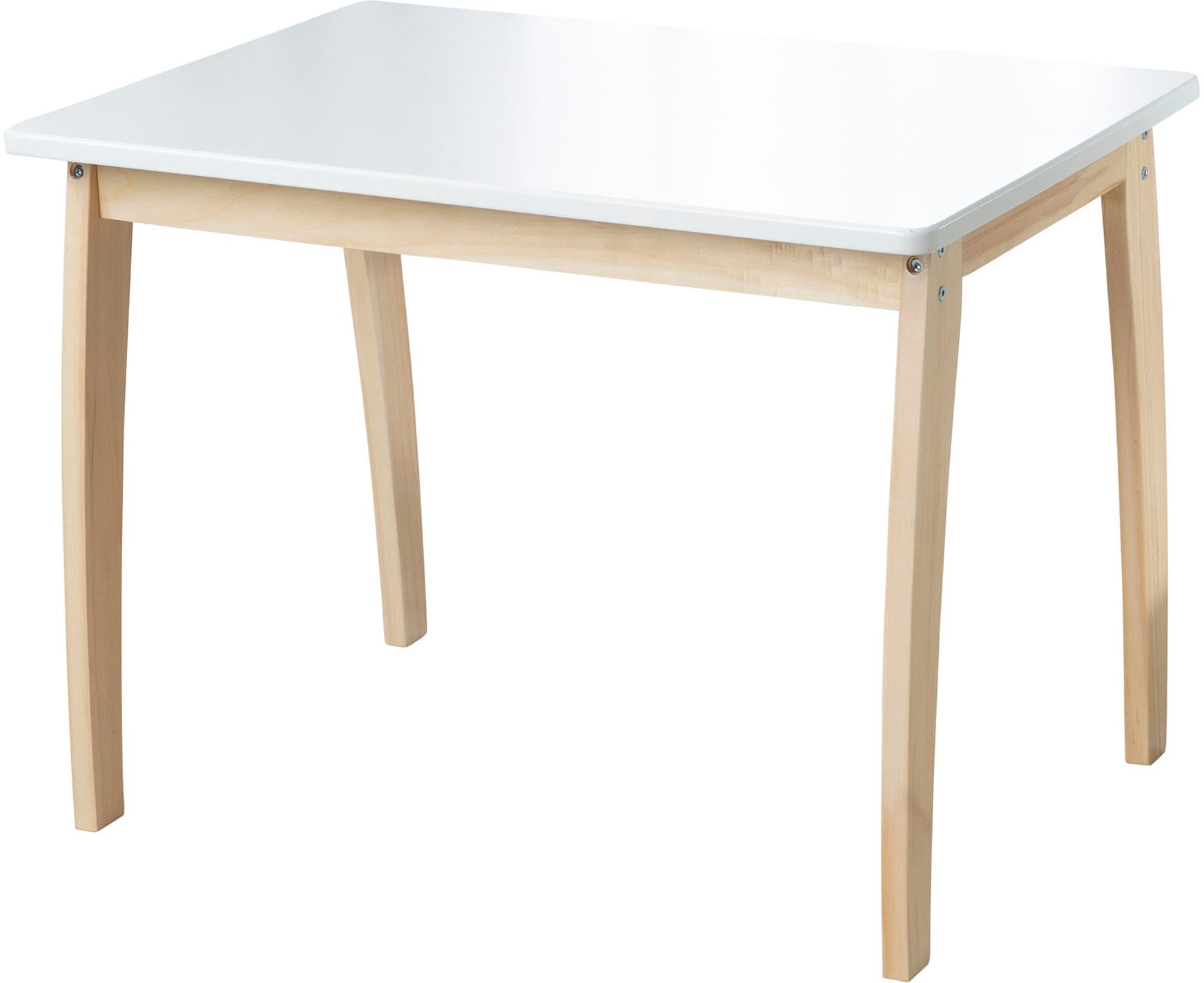 Kindertisch »mit farbig lackierter Tischplatte, weiss«