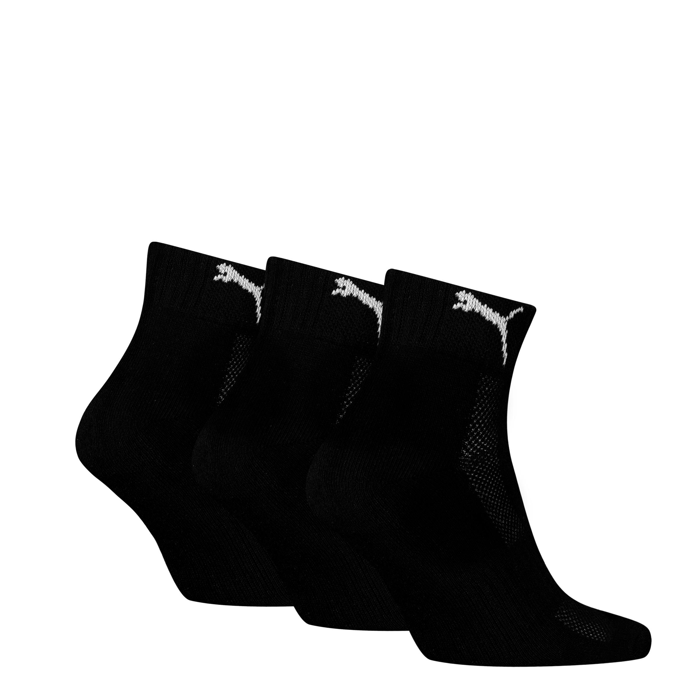 PUMA Chaussettes courtes »PUMA UNISEX CUSHIONED QUARTER 3P« 3 cuis tlg. mit eingestricktem Logo im Bund