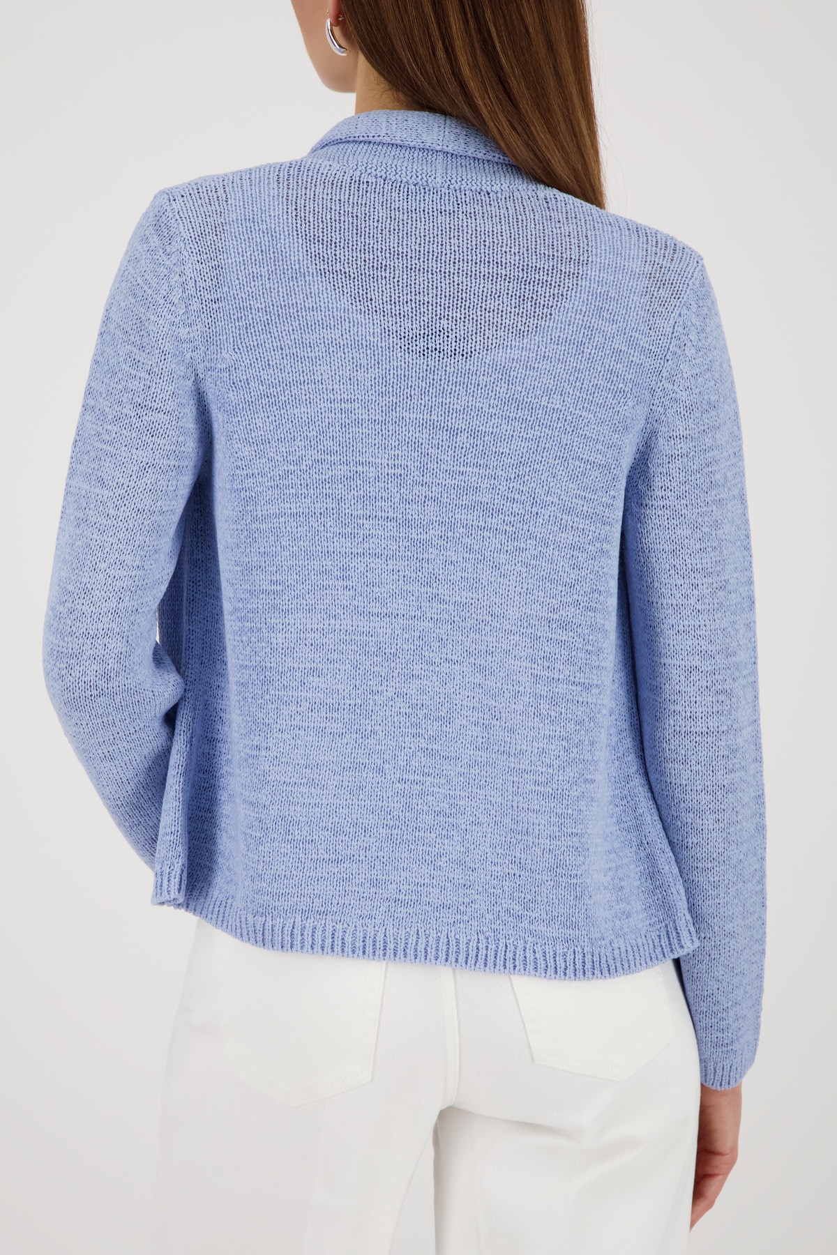 Monari Veste en tricot »Jacke Stricküberwurf Basic« col châle, coupe Regular Fit