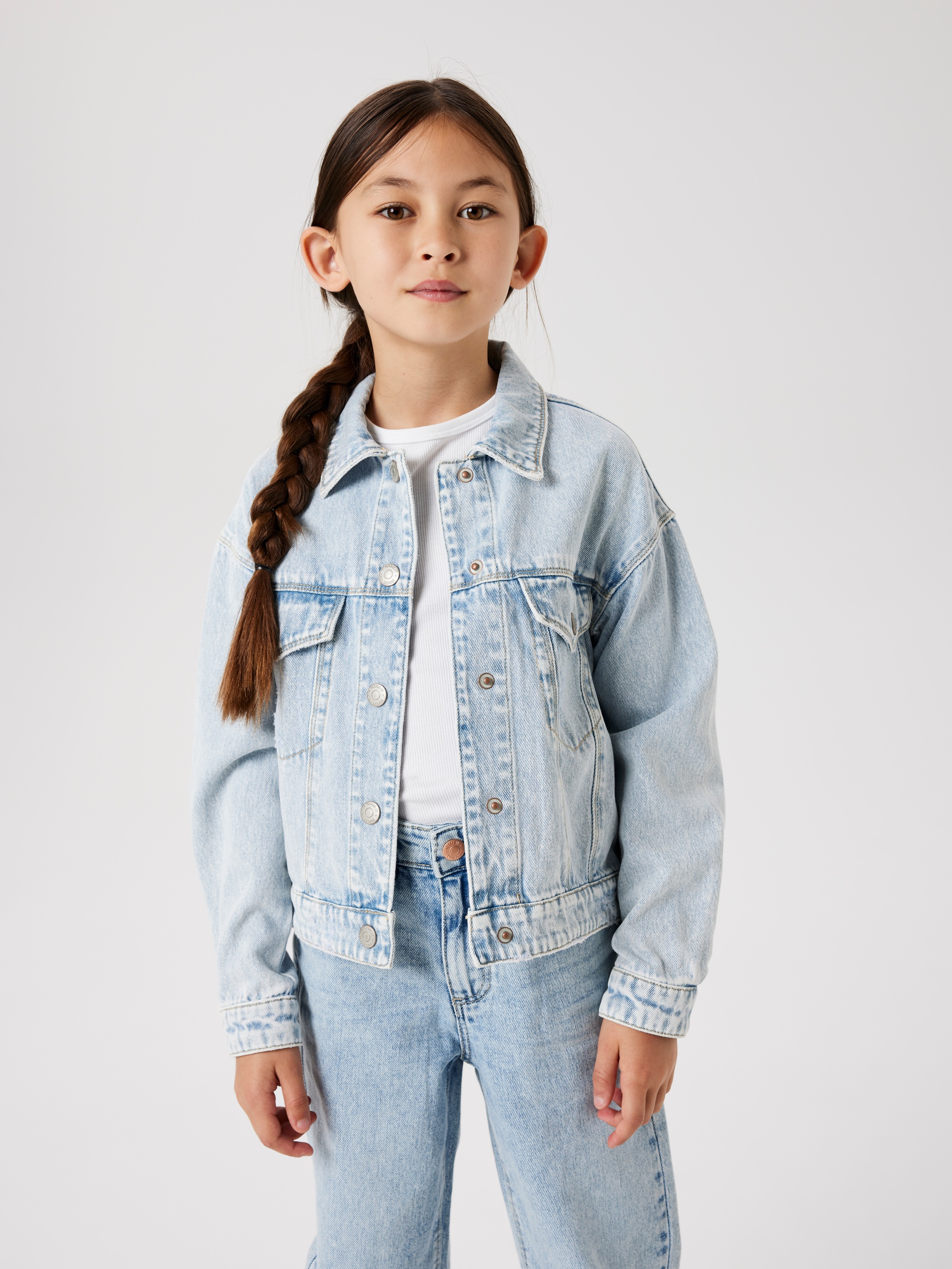 Name It Jeansjacke »NKFMILA DNM JACKET 8510-ZA NOOS«, ohne Kapuze, in leicht verkürzter, klassischer Form