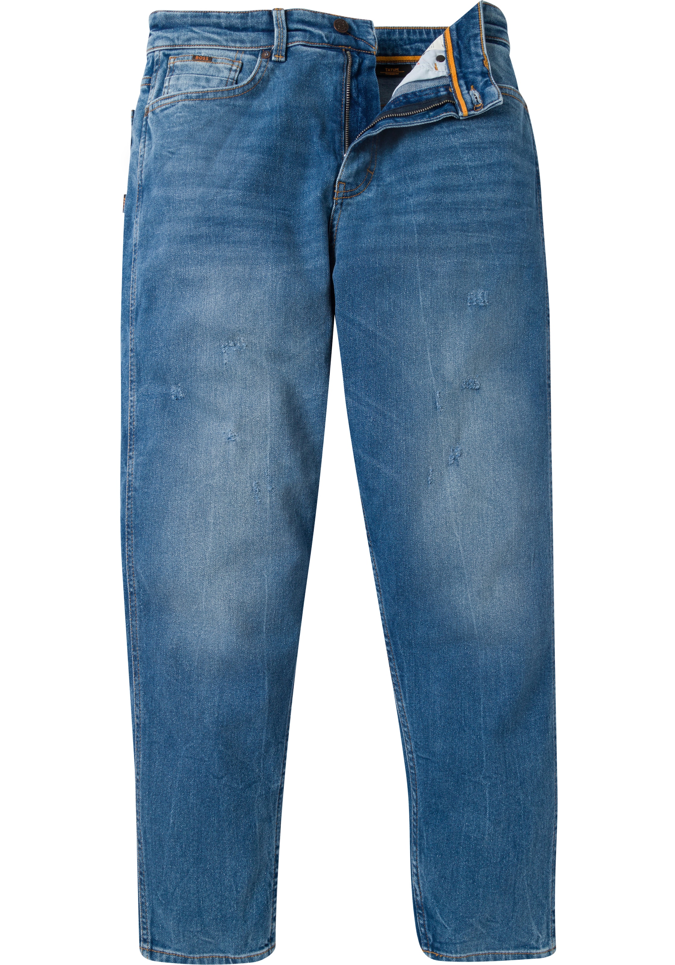Tapered-fit-Jeans, mit BOSS Plakette am Münzfach