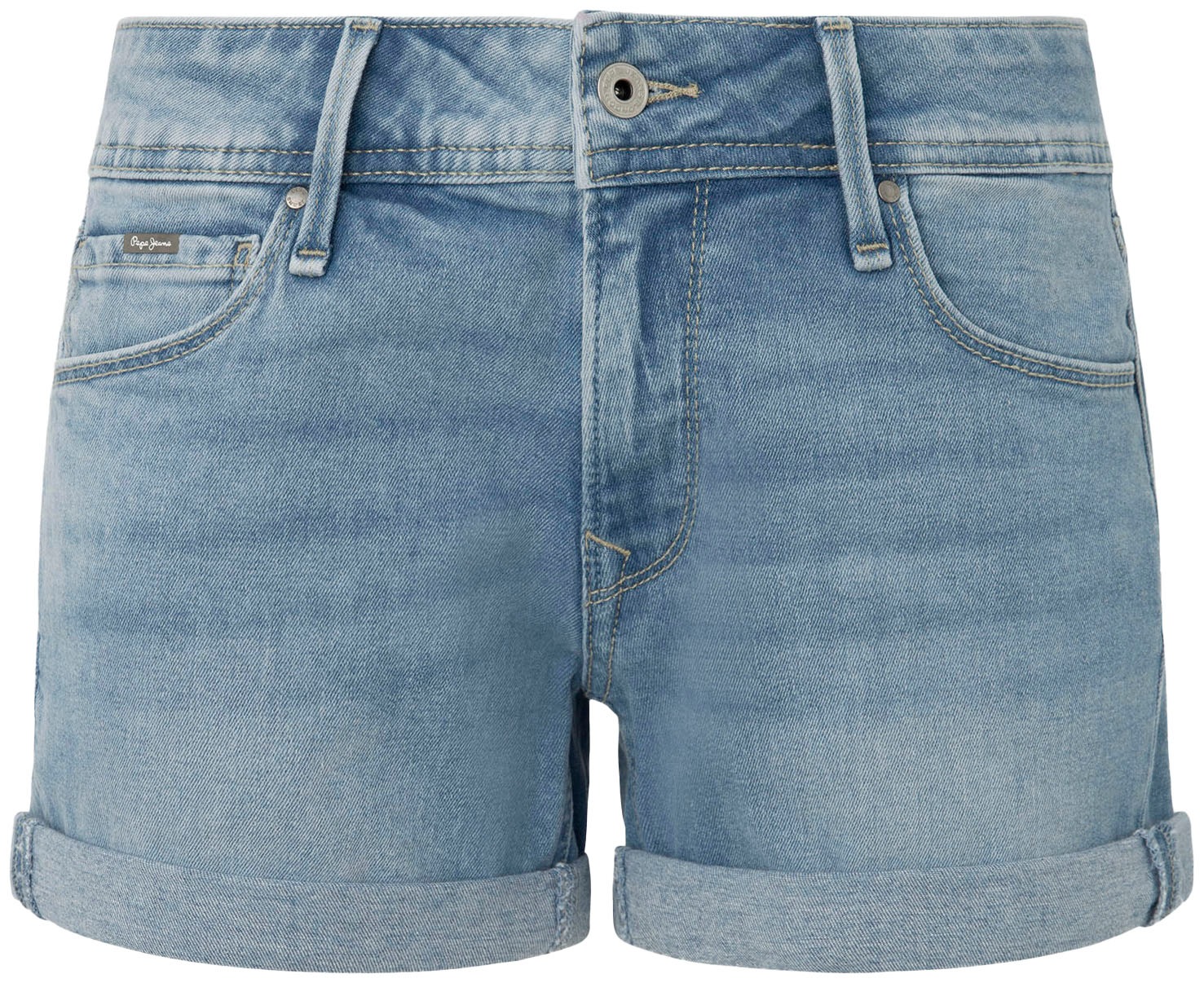 Pepe Jeans Jeansshorts, mit Umschlagsaum