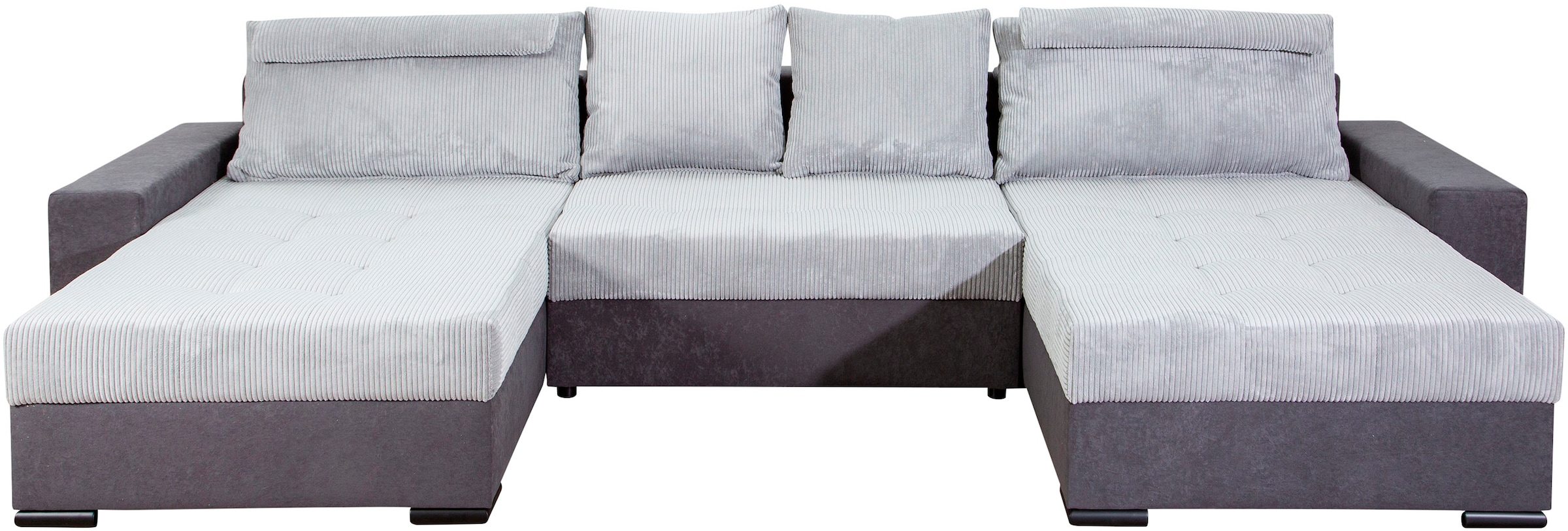 COLLECTION AB Wohnlandschaft »XXXL-Josy Relax U-Form Breite 352 cm, mit 2 gleich grossen Recamieren«, inkl. Bettfunktion, Bettkasten, mit 4 Rückenkissen in zwei Grössen