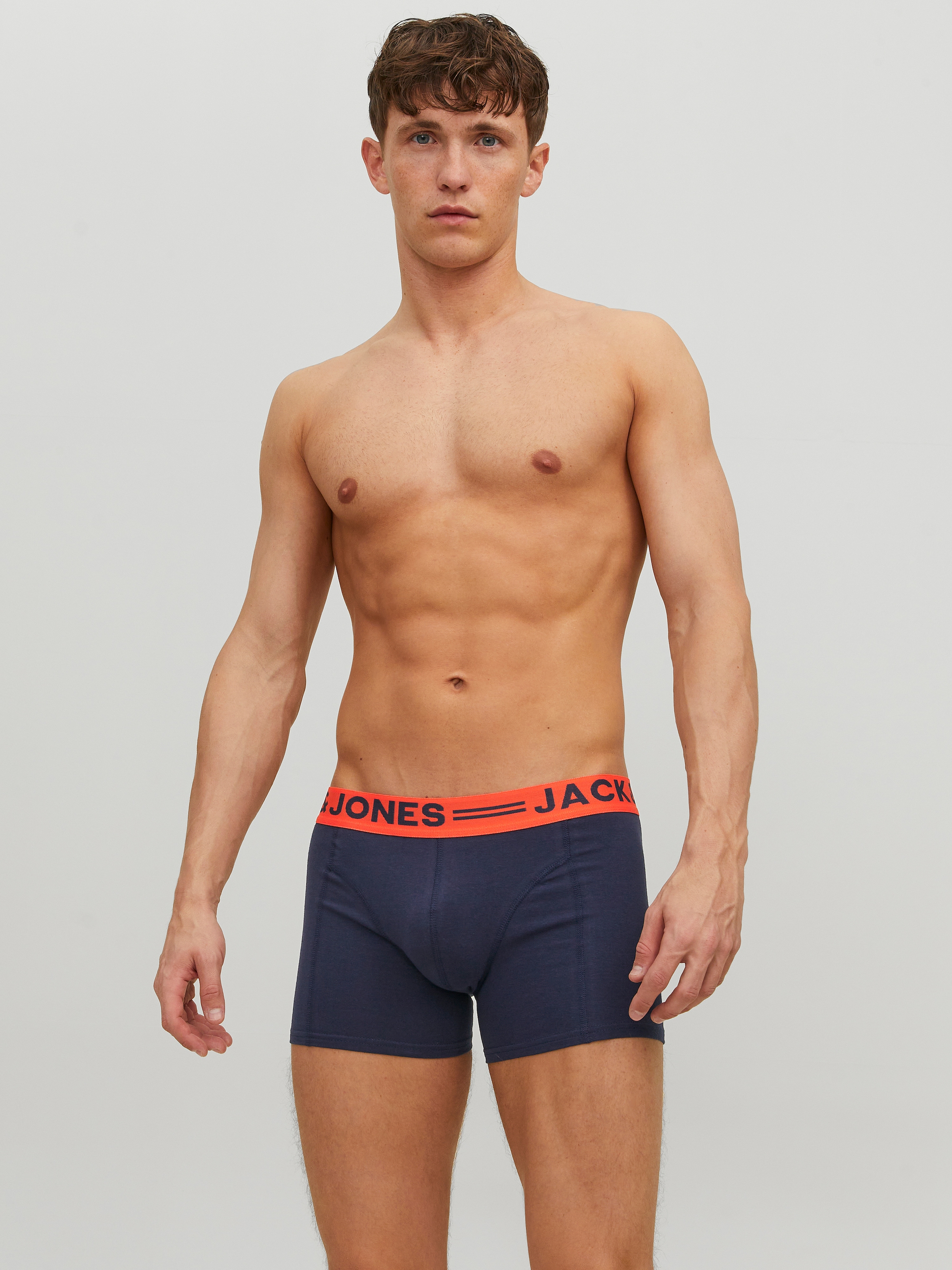 Jack & Jones Tronc »JACLICHFIELD TRUNKS 3 PACK NOOS« Paquet, 3 cuis mélange de coton, ceinture élastique