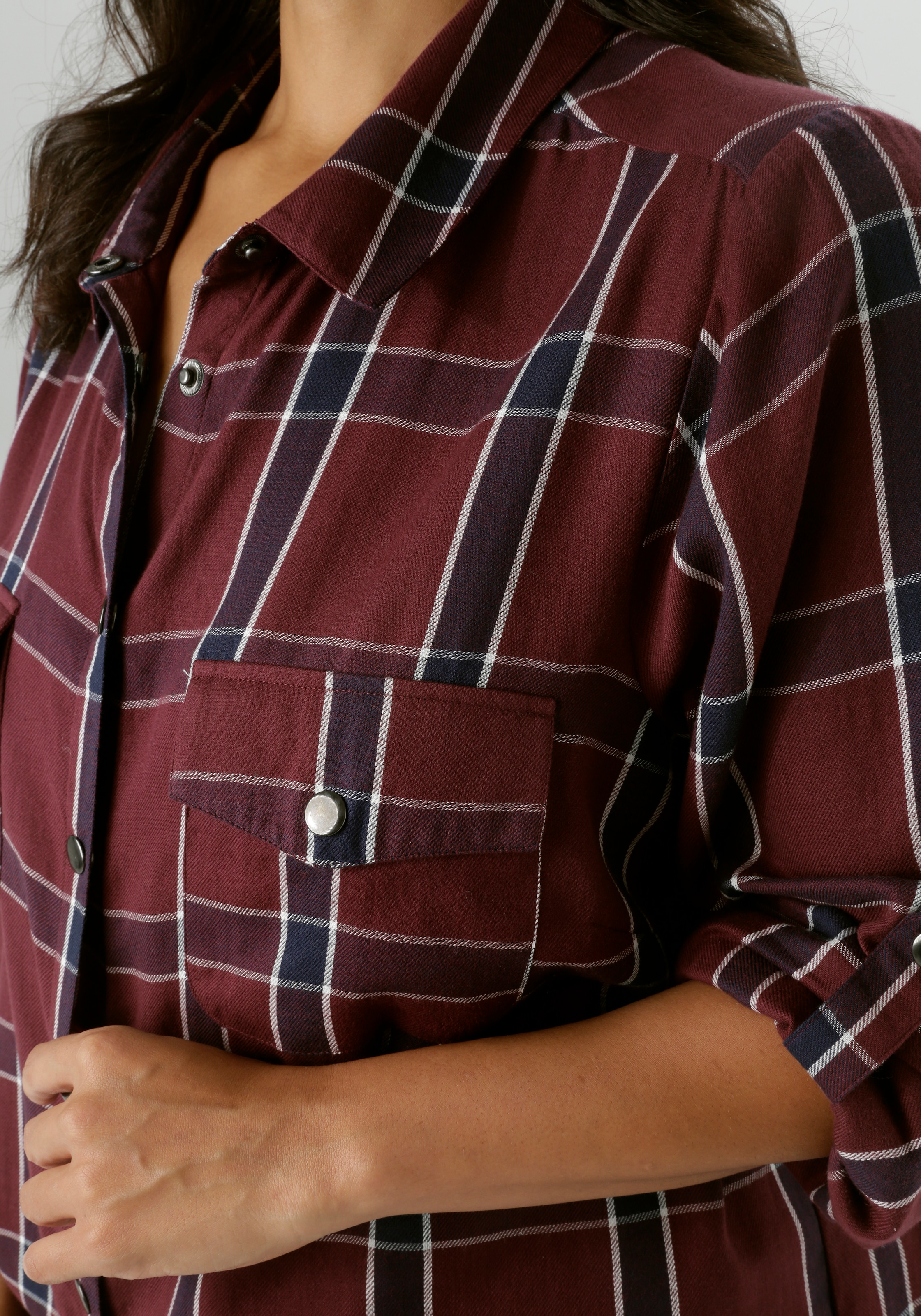 Aniston PLUS Karobluse, in trendigen Karodessin - NEUE KOLLEKTION