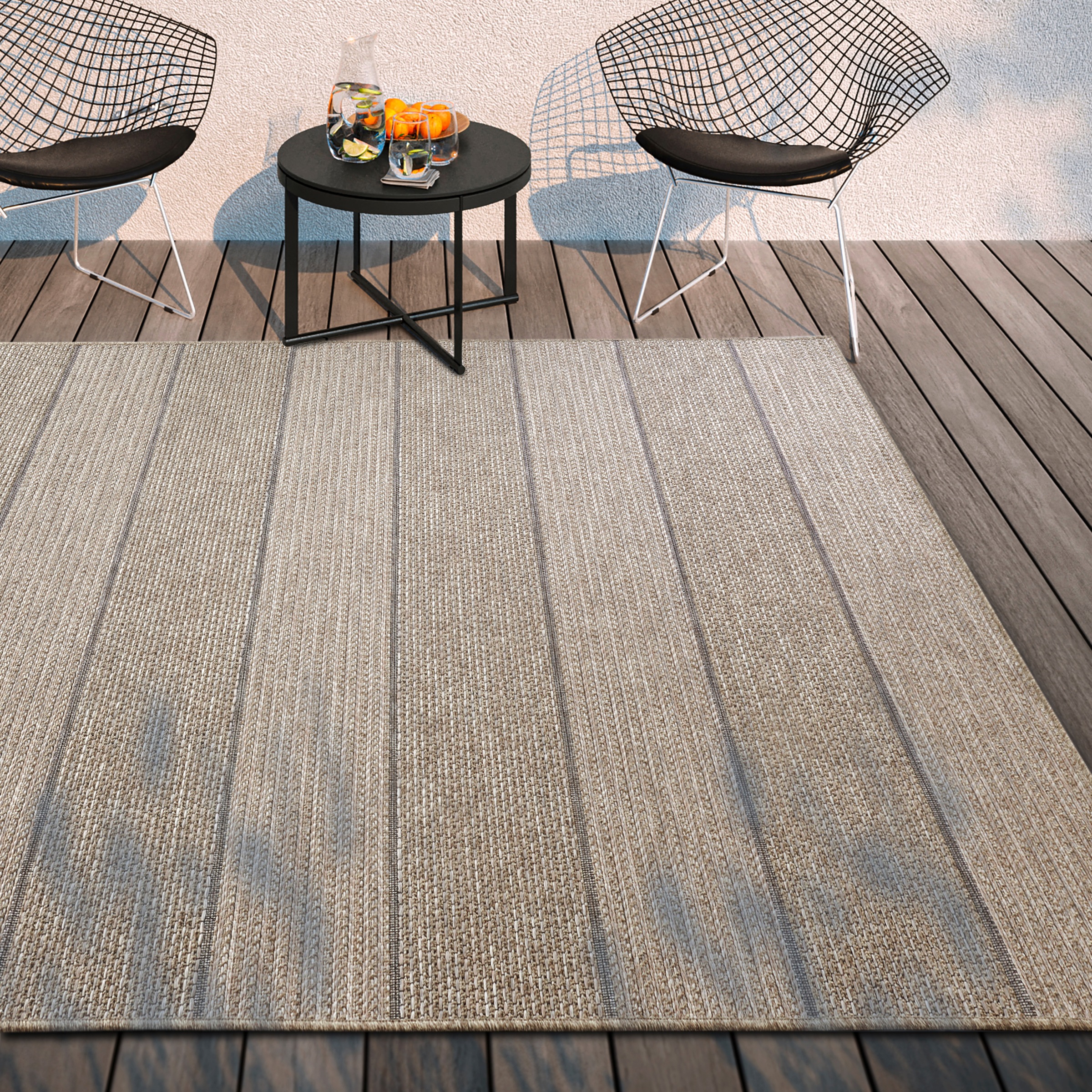 Image of Villeroy & Boch Teppich "Isabella" rechteckig 8 mm Höhe In-& Outdoor, Flachgewebe, wetterfest, Terrasse, Balkon, natur, modern