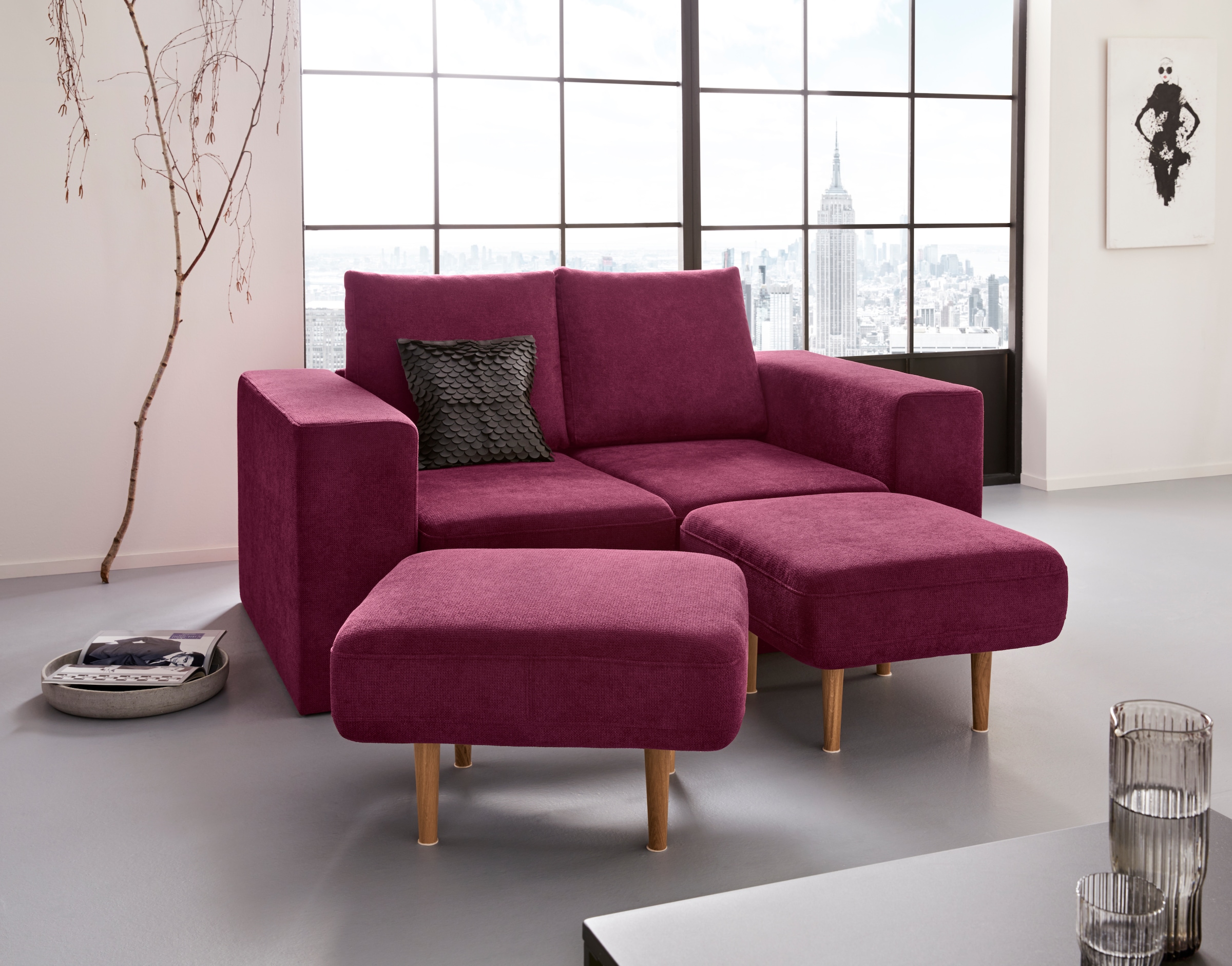 ♕ LOOKS by Wolfgang Joop 2-Sitzer »Looksv«, Verwandlungssofa: aus Sofa wird  Sofa mit 2 Hockern versandkostenfrei auf