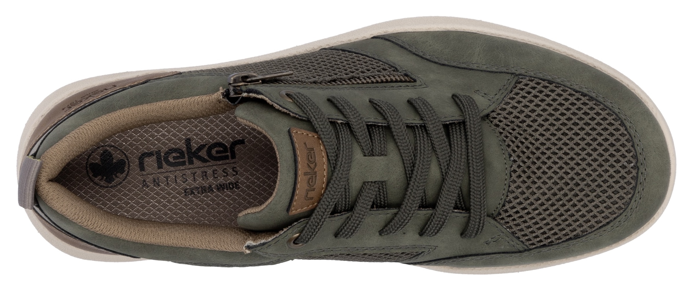 Rieker Sneakers  , Halbschuh, Freizeitschuh, Schnürschuh mit seitlichem Reissverschluss