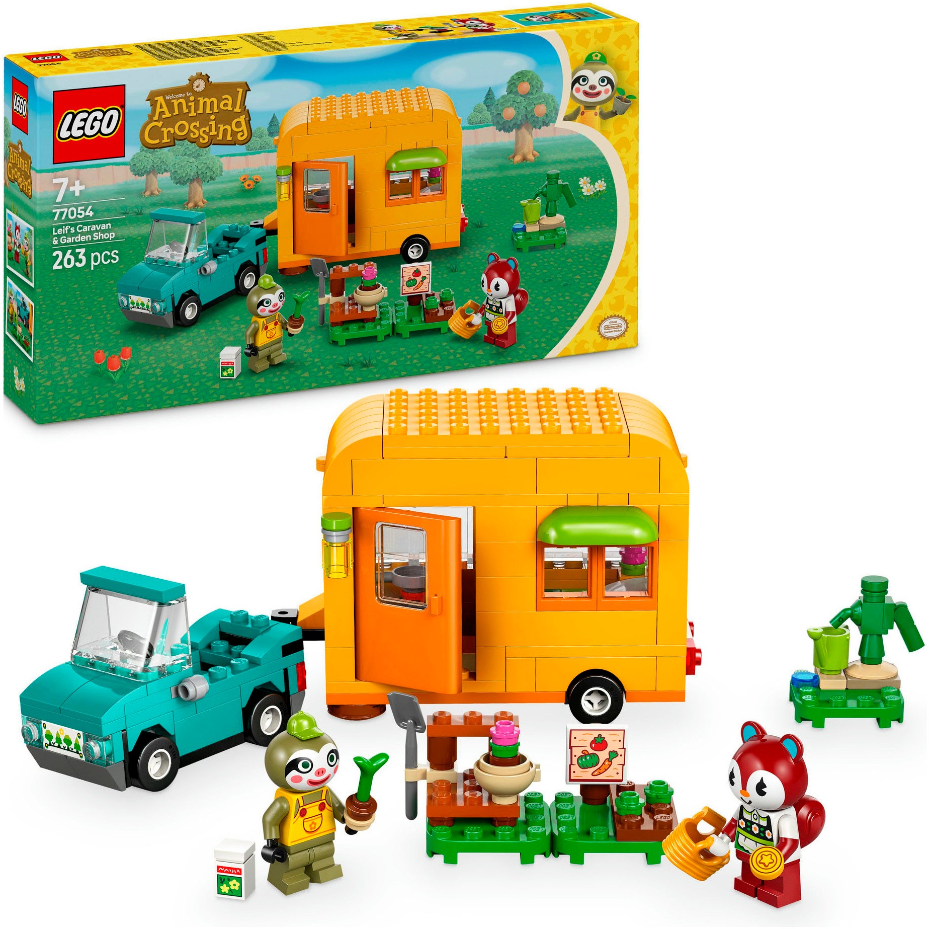 Image of LEGO Konstruktionsspielsteine "Gerds Wohnwagen & Gärtnerei (77054), LEGO Animal Crossing" Made in Europe