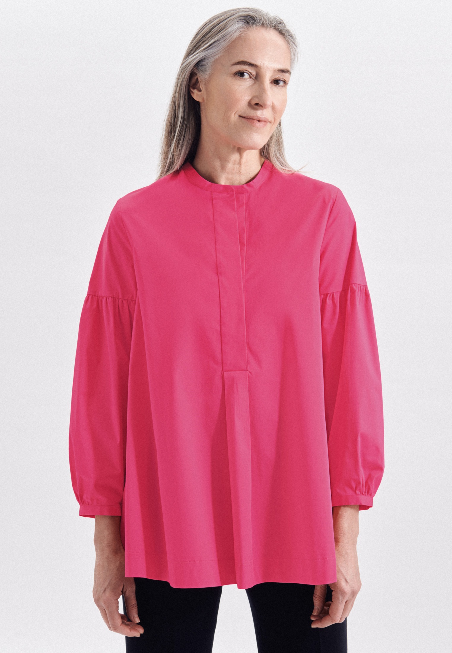 Image of seidensticker Klassische Bluse »Schwarze Rose«, Langarm Rundhals Uni bei Ackermann Versand Schweiz