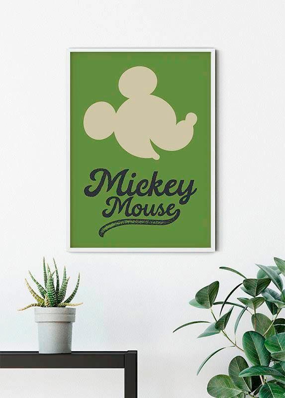 ✌ Komar Poster »Mickey Acheter St.), Mouse Green Disney, Head«, Wohnzimmer ligne en (1 Kinderzimmer, Schlafzimmer