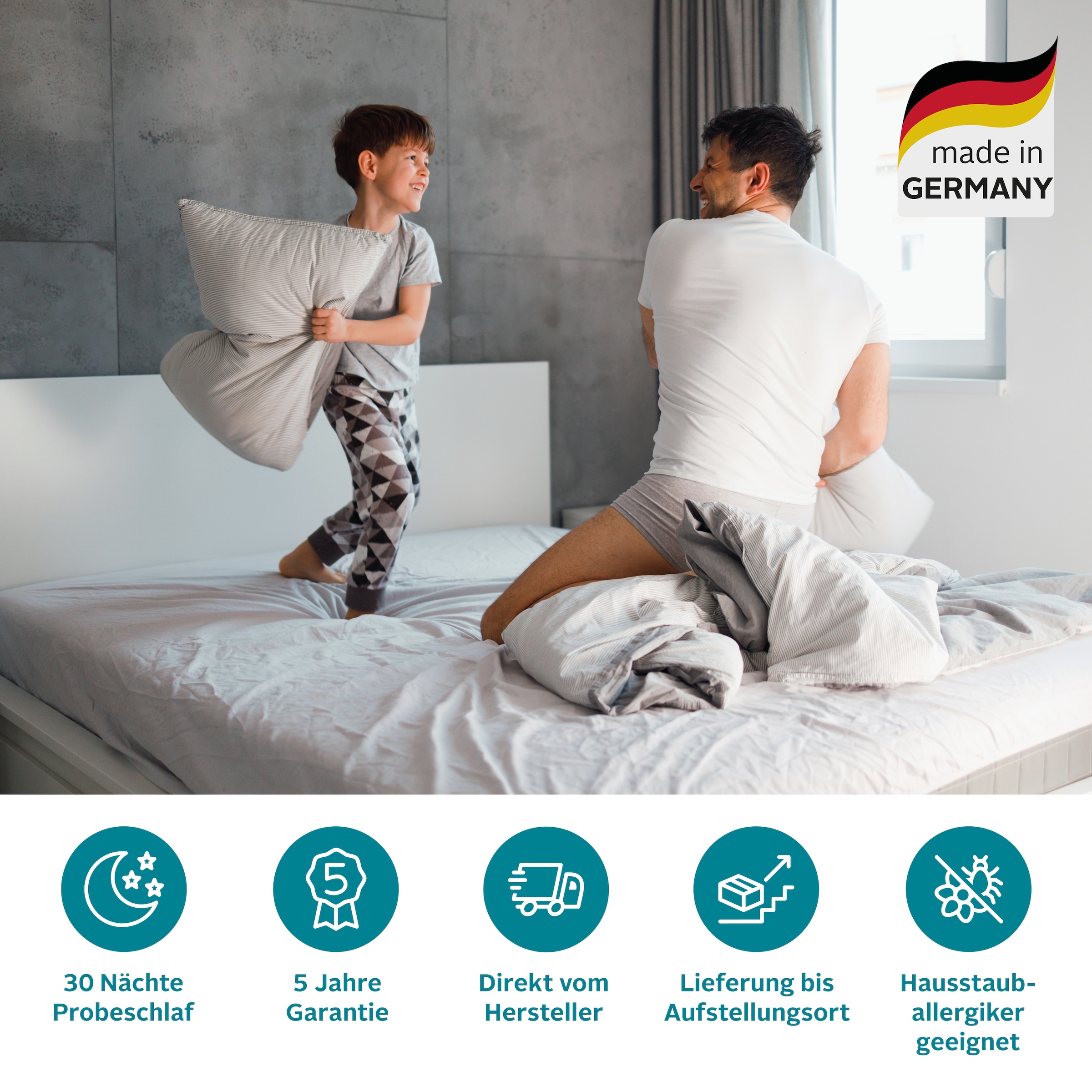 GOODproduct Komfortschaummatratze »Feeny, 7 Zonen Wendematratze, 90x200 cm, 140x200 cm & mehr« 19 cm hoch Raumgewicht: 38 kg/m³ 1 Stk. tlg. ergonomisch, atmungsaktiv, Matratze mit Visko-Memory-Funktion