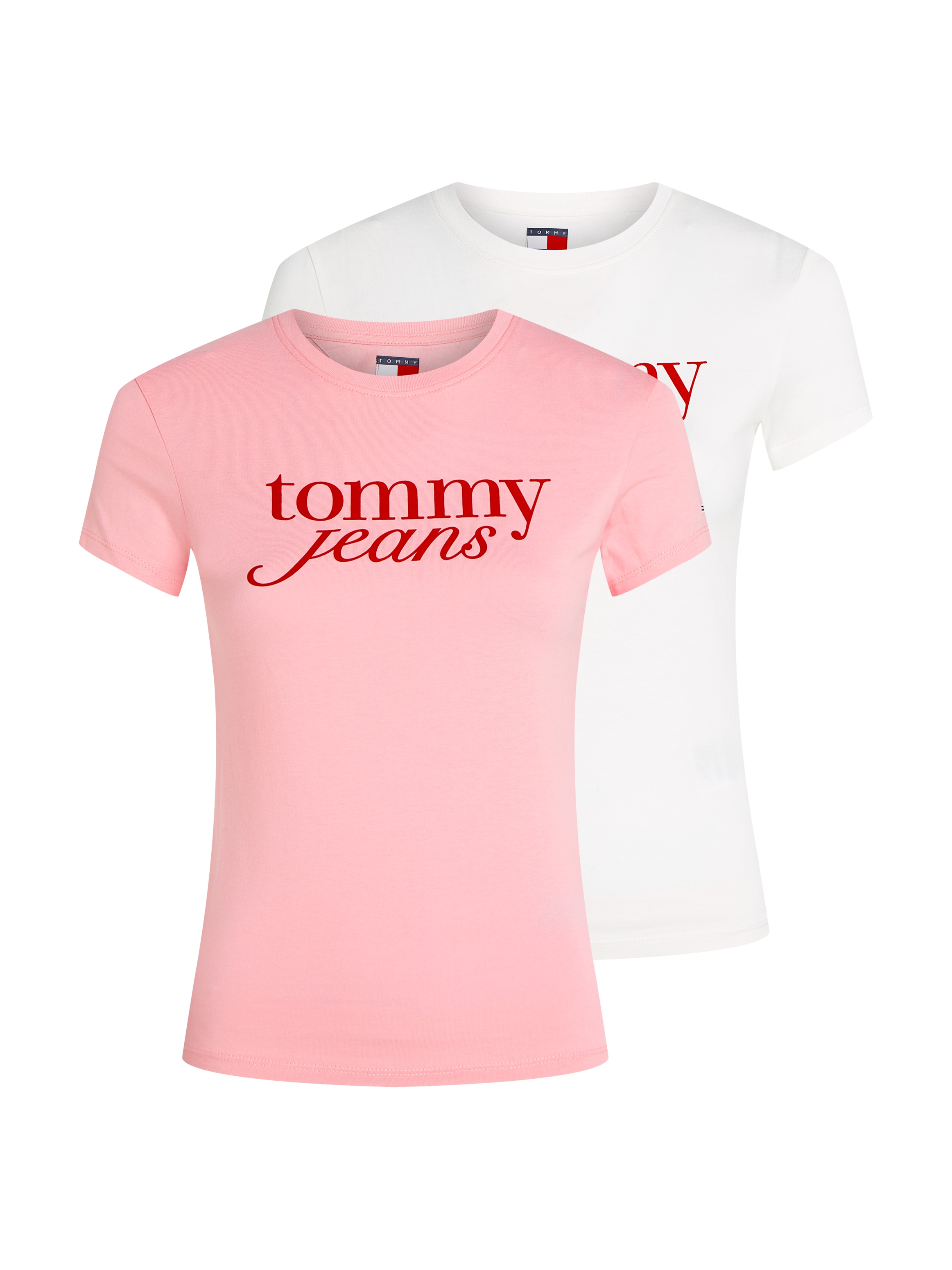 Image of Tommy Jeans T-Shirt "TJW 2PACK ESSENTIAL LOGO TEE" Packung, 2 Stk. mit Logodruck