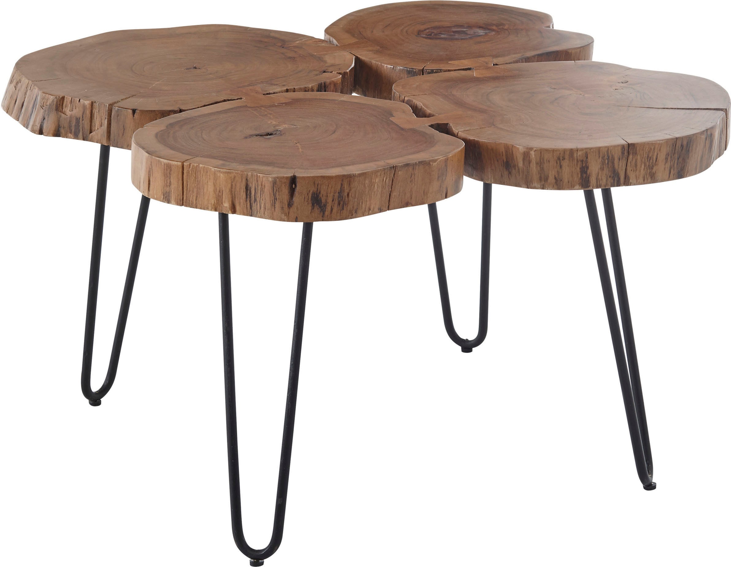 Stolkom Table basse »Cole« Massivholz Akazie, Wahlweise Couchtisch oder Beistelltisch