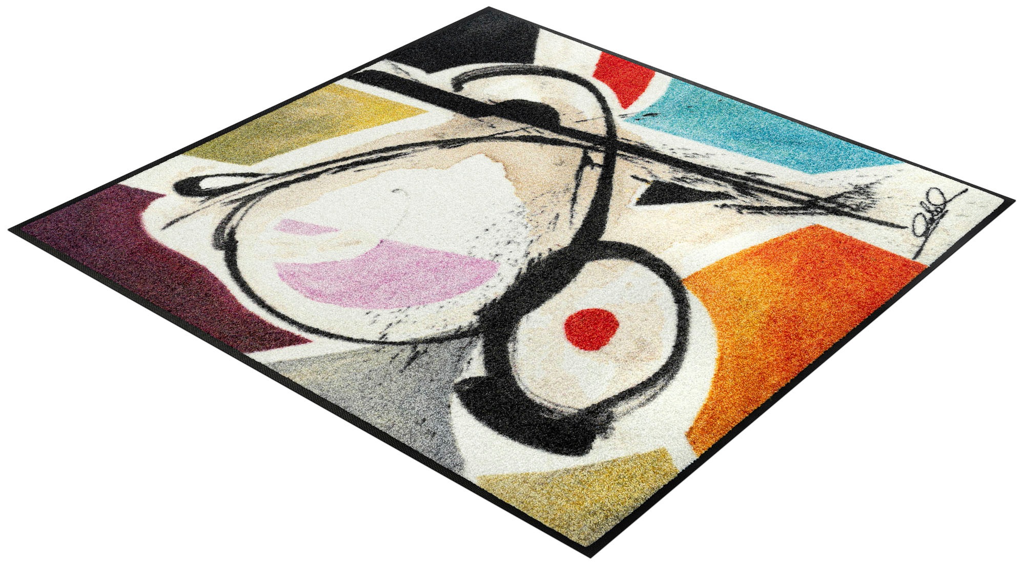 Image of wash+dry by Kleen-Tex Teppich »curled figures«, rund, 7 mm Höhe bei Ackermann Versand Schweiz