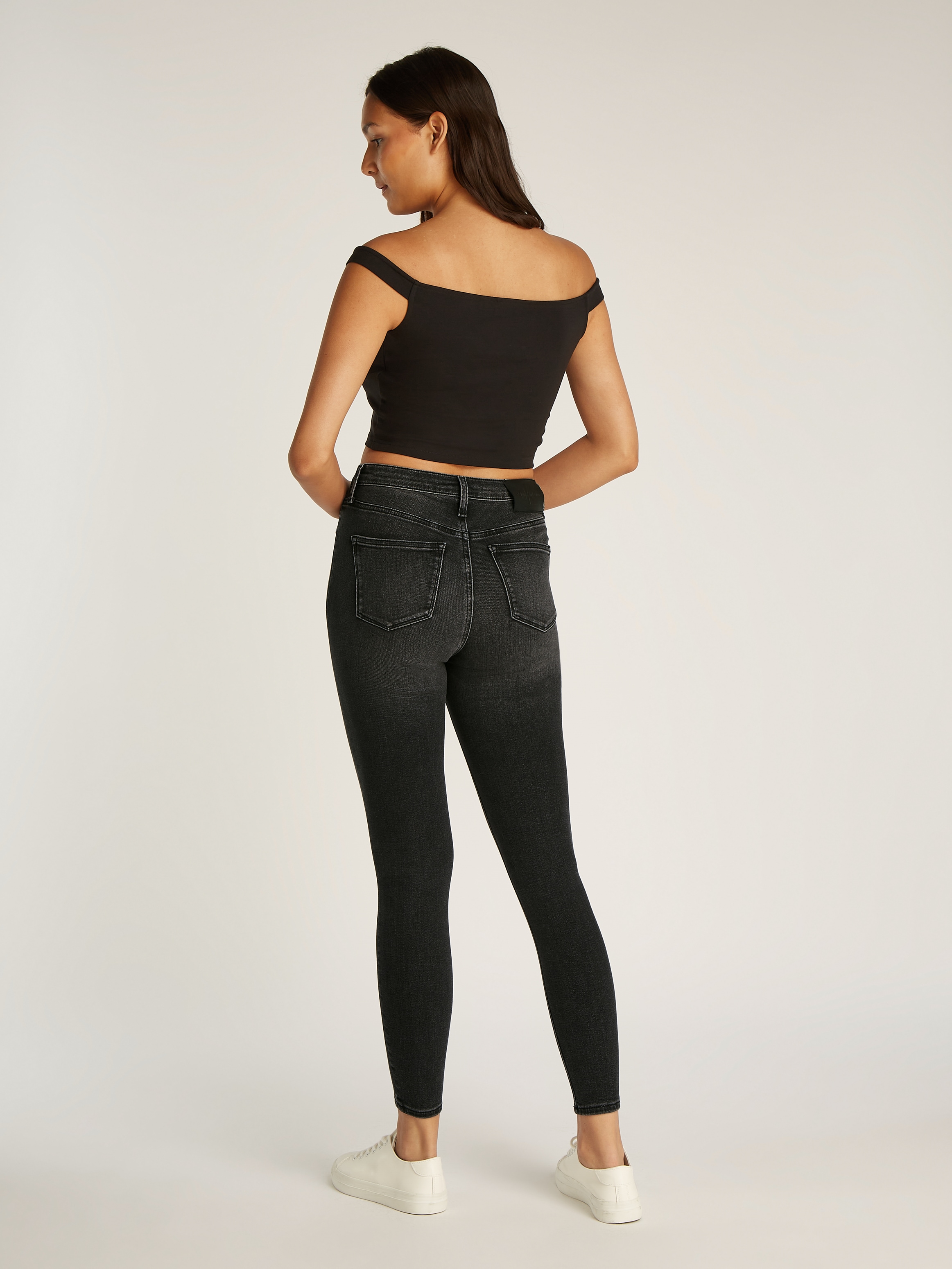 Calvin Klein Jeans Skinny-fit-Jeans »HIGH RISE SUPER SKINNY ANKLE«, in dunkelgrauer Waschung