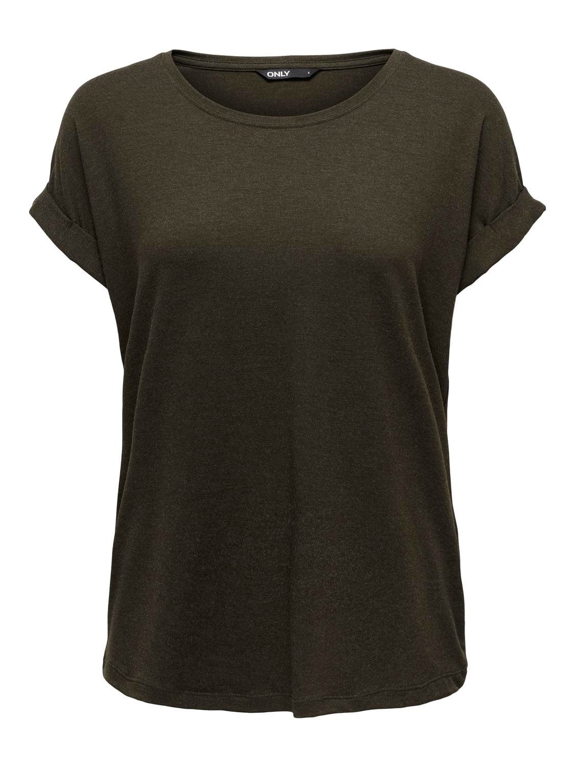 ONLY T-Shirt »ONLMOSTER S/S O-NECK TOP NOOS JRS«, mit Aufschlag am Arm