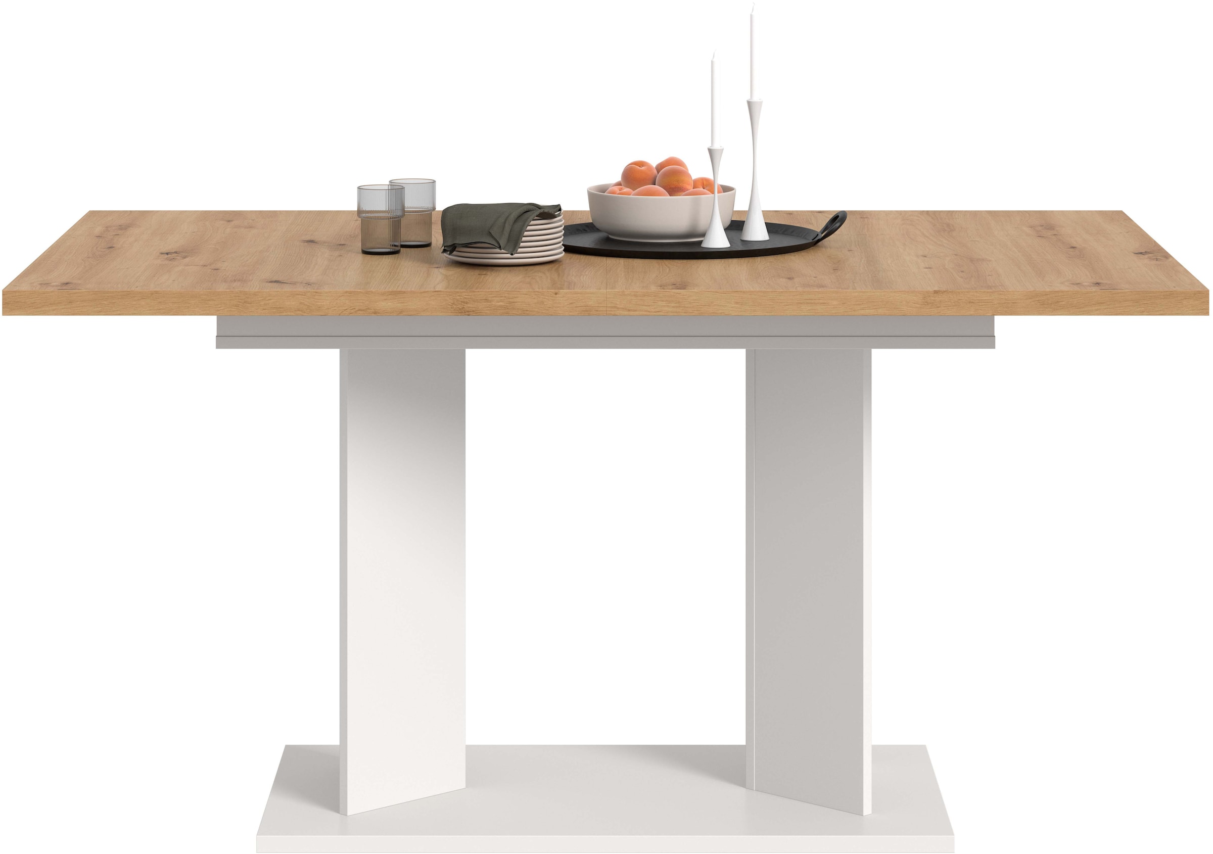 Home affaire Esstisch »GERO, 150-190 cm, ausziehbar, Säulengestell« in verschiedenen Ausführungen erhältlich, 1 Stk. tlg. Tisch, Esstisch, Esszimmer, Esszimmertisch, Küchetisch, Bartisch