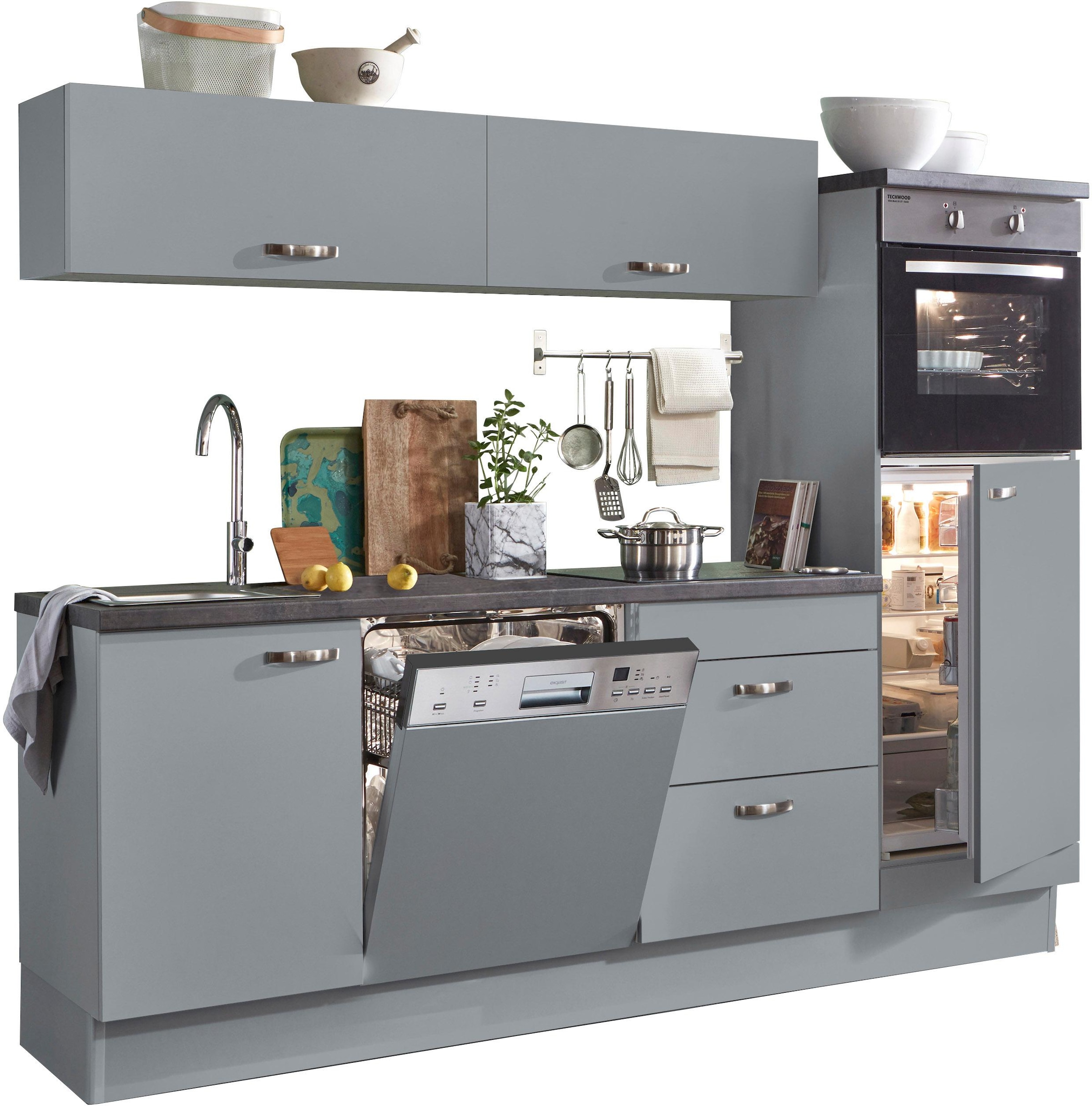 Image of KOCHSTATION Küchenzeile "KS-Cara" mit Vollauszügen und Soft-Close-Funktion, Breite 240 cm