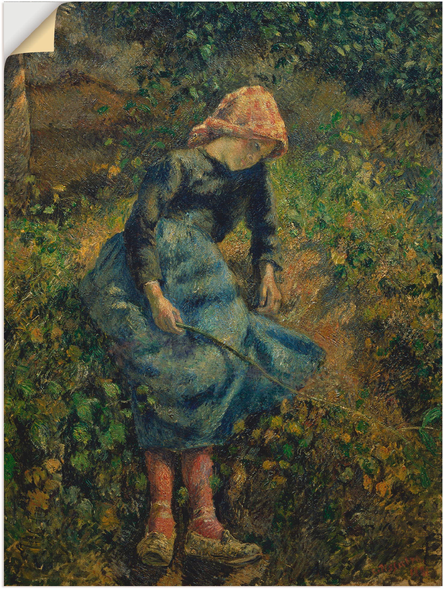 Image of Artland Wandbild »Junges Hirtenmädchen mit Stock. 1881«, Kind, (1 St.), in vielen Grössen & Produktarten -Leinwandbild, Poster, Wandaufkleber / Wandtattoo auch für Badezimmer geeignet bei Ackermann Versand Schweiz