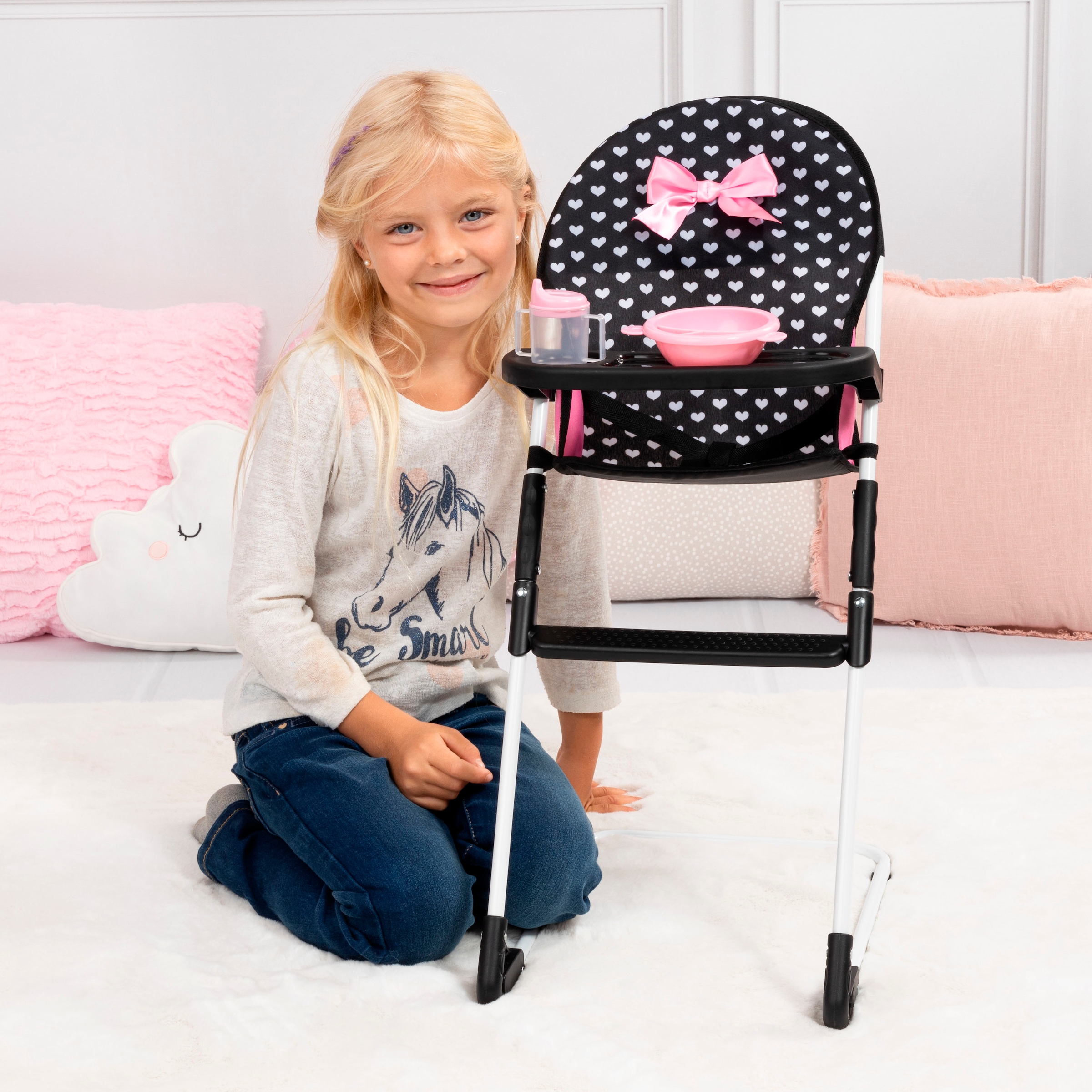 Bayer Puppenmöbel »Puppen-Reisebett« mit Hochstuhl, Spielbogen und Zubehör für die Puppenpflege