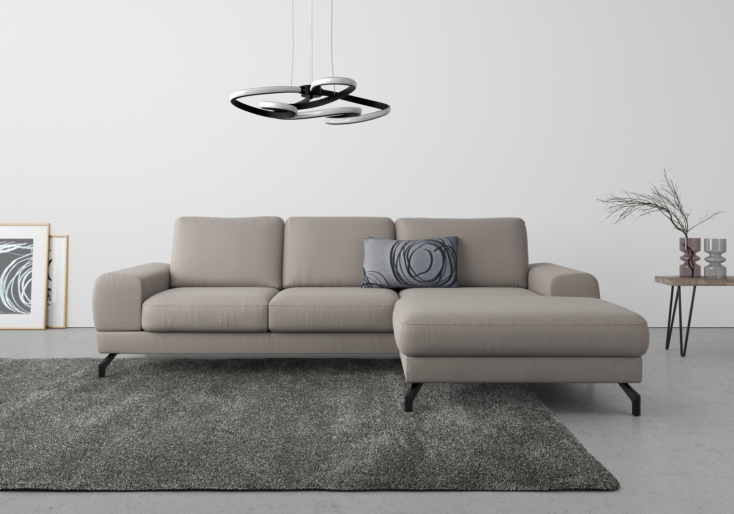 sit&more Ecksofa »Cinturo L-Form«, inklusive Sitztiefenverstellung und Federkern, Sitzhöhe 45 cm