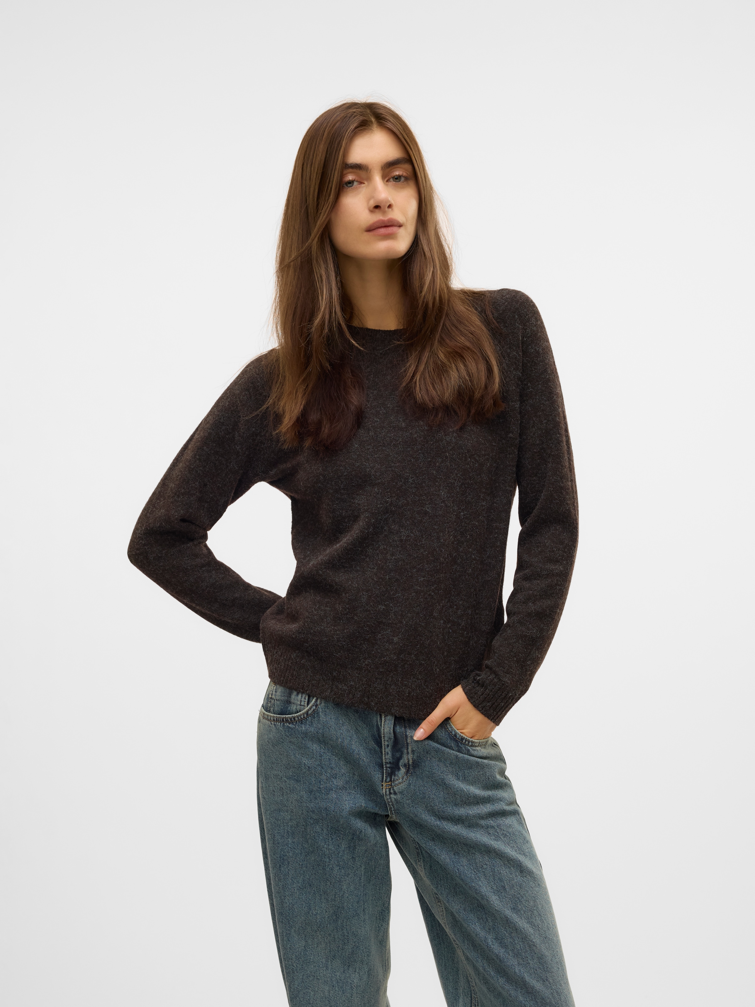 Vero Moda Rundhalspullover »VMDOFFY LS O-NECK BLOUSE GA NOOS«