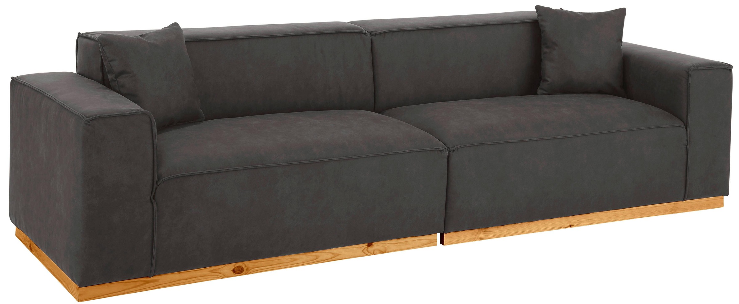 Image of Home affaire 3-Sitzer »Terry«, mit offener Kedernaht und Holzuntergestell bei Ackermann Versand Schweiz