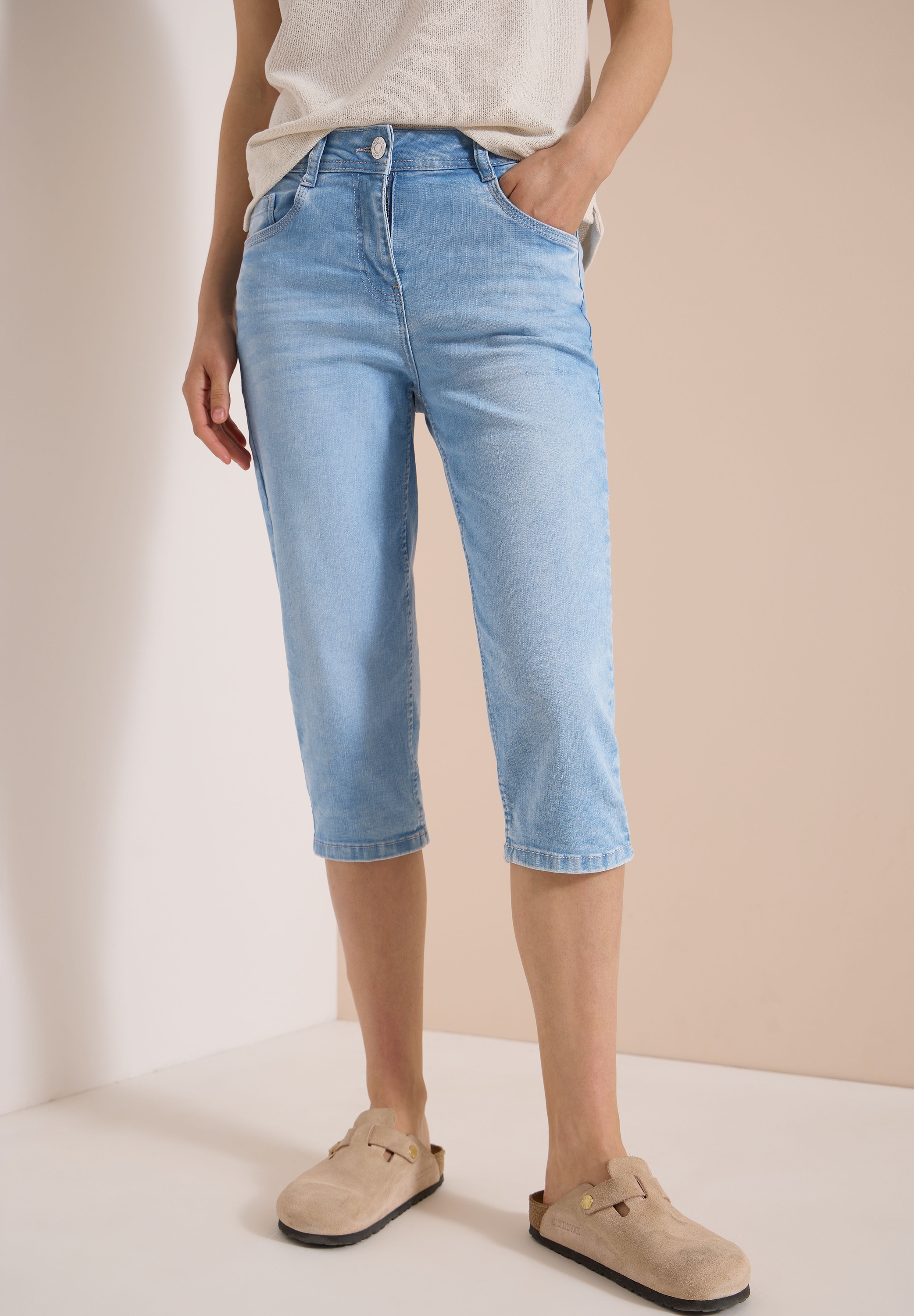 Image of Cecil Caprijeans "Style Toronto" Slim Leg Jeans im Slim Fit/ mit Stretch