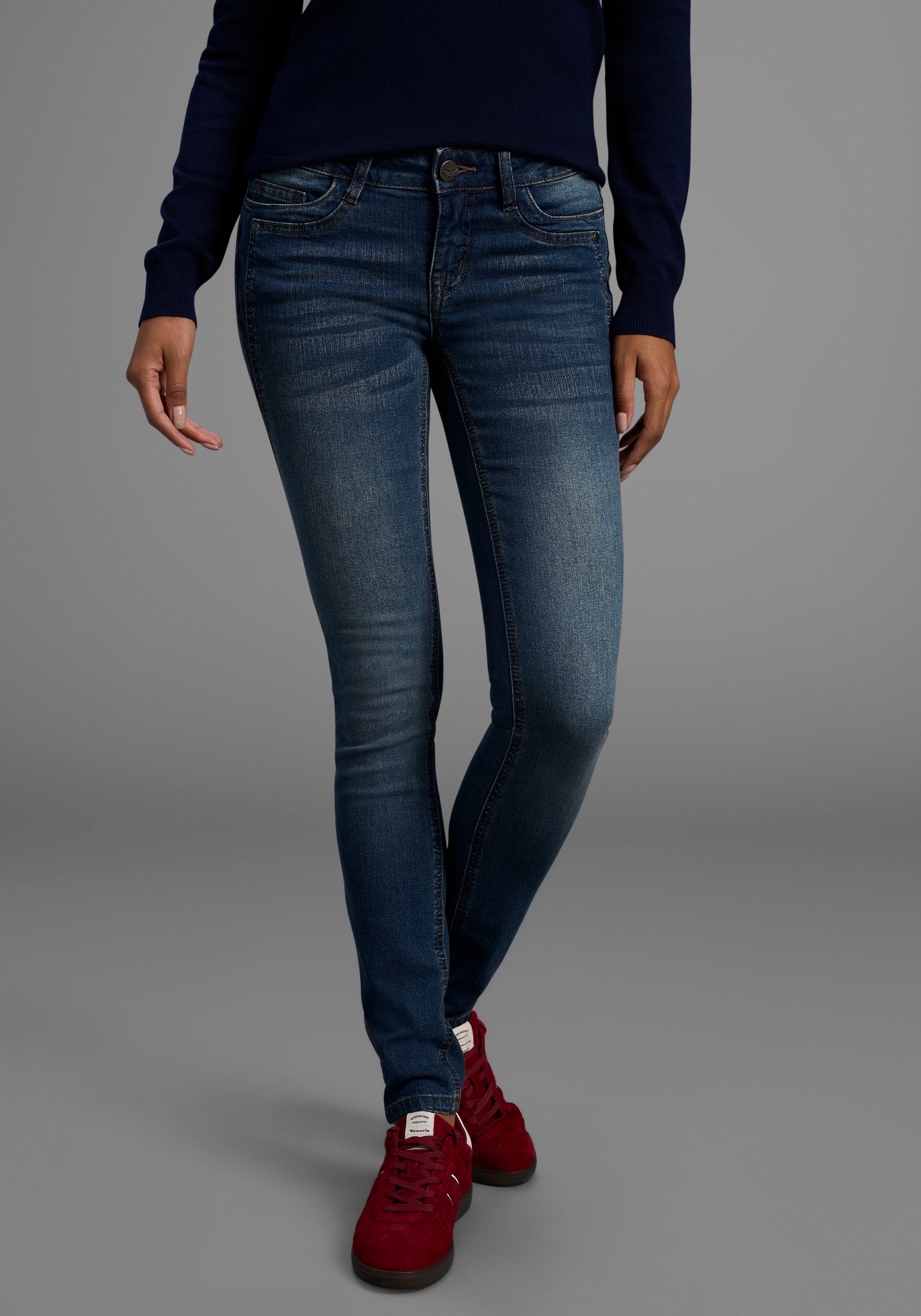 Image of Arizona Skinny-fit-Jeans "mit Keileinsätzen" extra-enger Beinschnitt, niedrige Leibhöhe