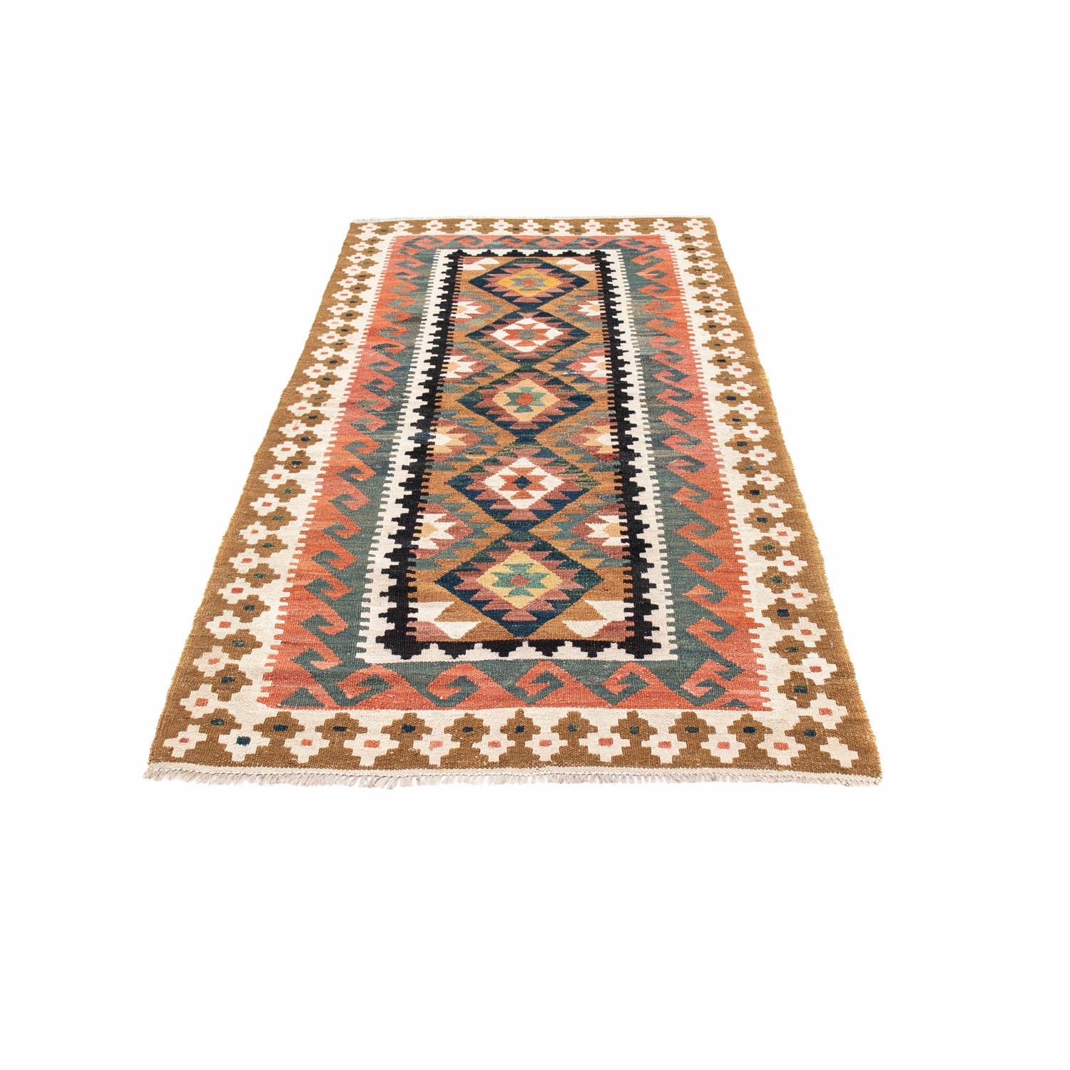 Image of morgenland Läufer »Kelim Medaillon Marrone chiaro 200 x 101 cm«, rechteckig, 0,4 mm Höhe, OrientOptik bei Ackermann Versand Schweiz