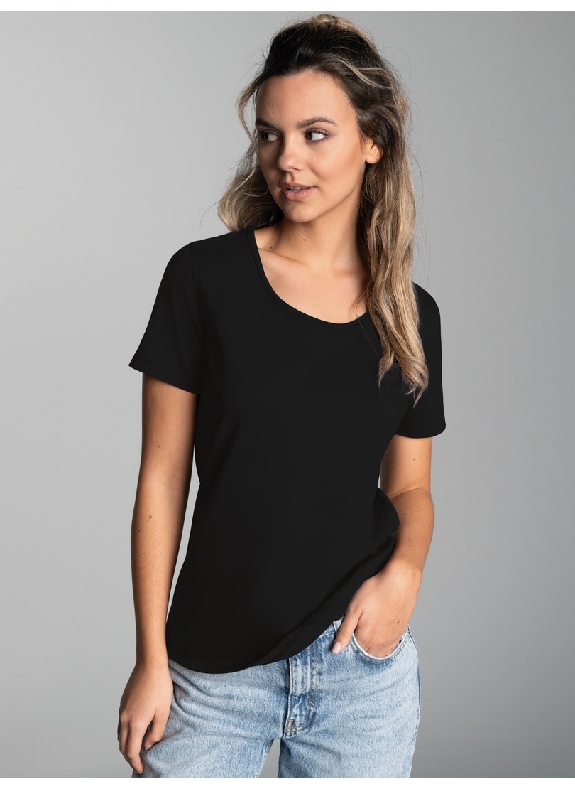 Trigema T-Shirt »TRIGEMA Damen T Shirt aus Biobaumwolle« 1