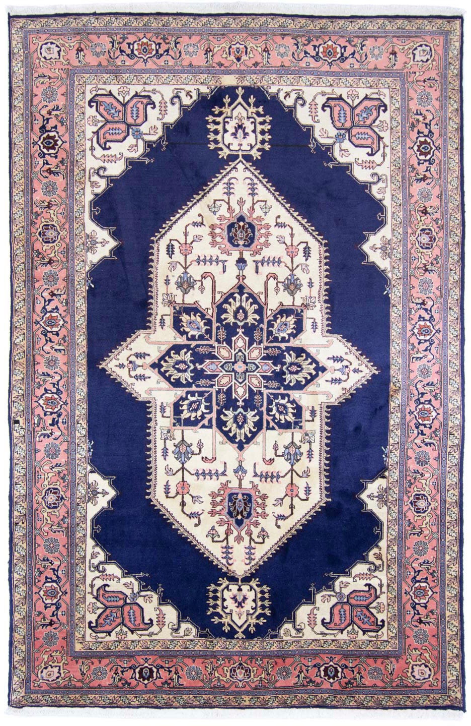 Image of morgenland Wollteppich »Ardebil Medaillon Blu scuro 257 x 187 cm«, rechteckig, 1 mm Höhe, Unikat mit Zertifikat bei Ackermann Versand Schweiz