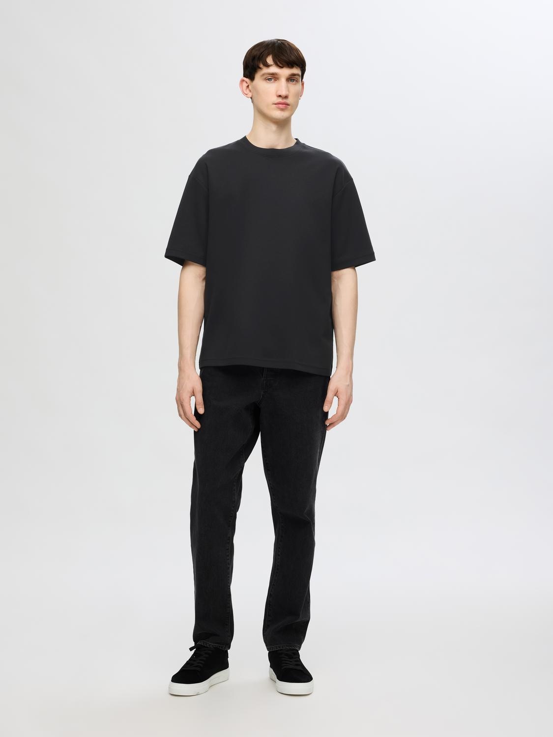 SELECTED HOMME Rundhalsshirt »SLHLOOSEOSCAR SS O-NECK TEE NOOS«