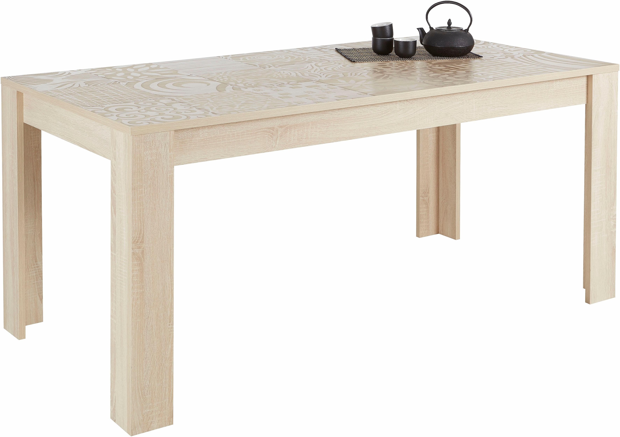 INOSIGN Table de salle à manger »Miro« Breite 180 cm mit oder ohne Ansteckplatten