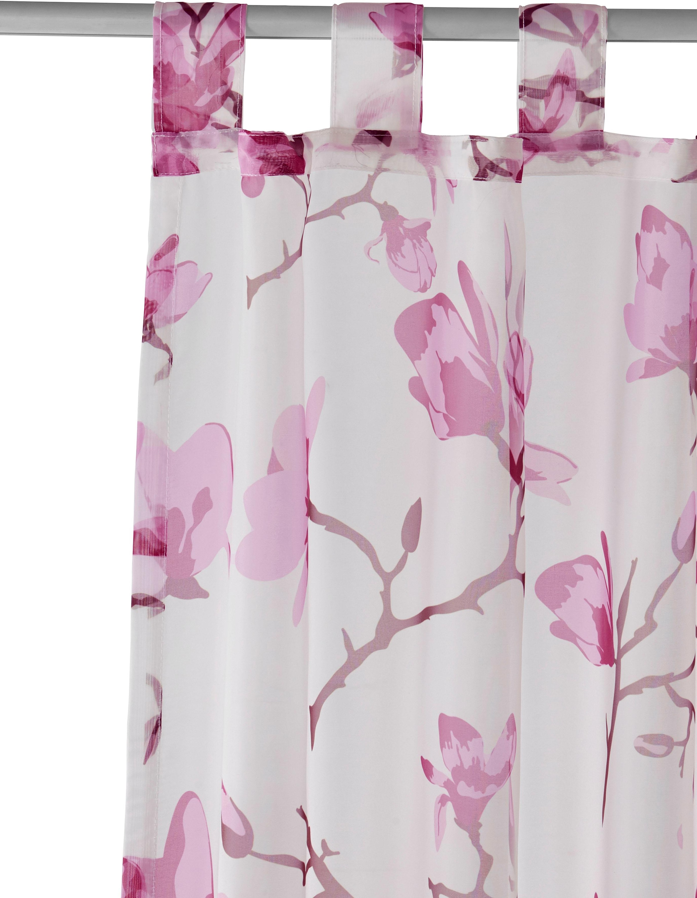my home Gardine Voile, St.), kaufen Polyester Transparent, »Orchidee«, bequem (1