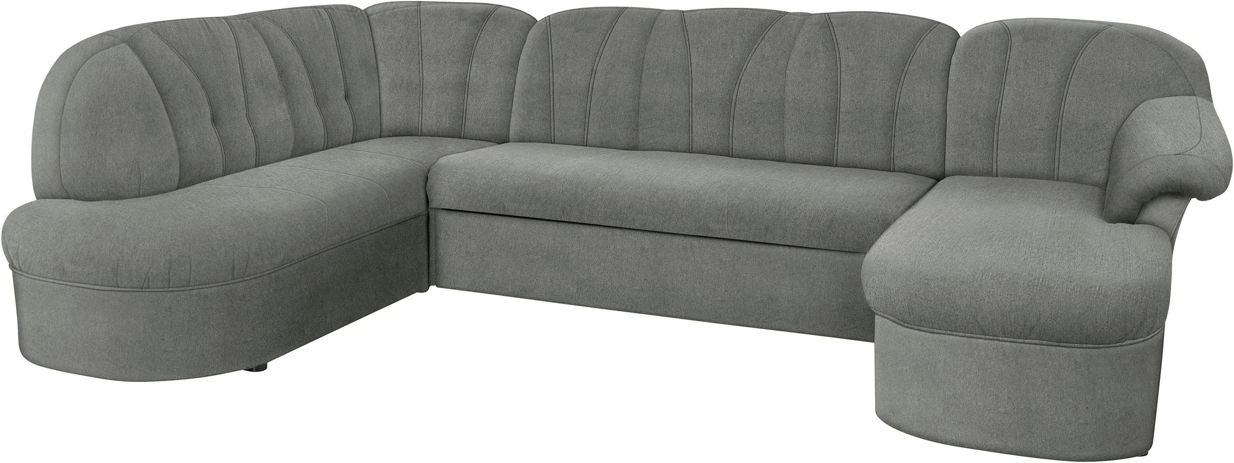 DOMO collection Wohnlandschaft »Pegnitz, zeitlos und modern, mit attraktiver Rückensteppung, U-Form«, wahlweise mit Bettfunktion
