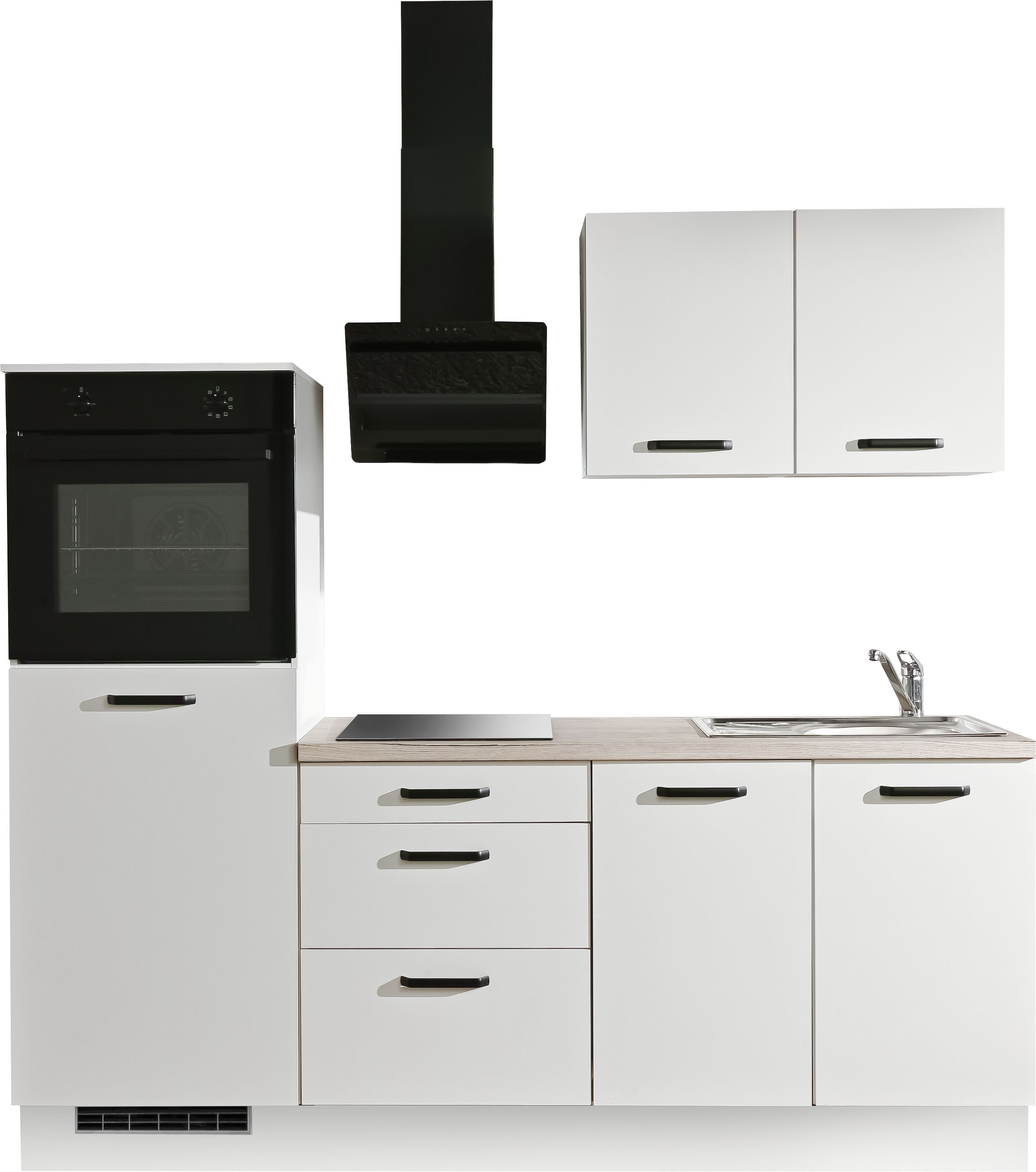 wiho Küchen Kitchenette »Compact« largeur 210 cm, choix avec appareils (avec réfrigérateur)