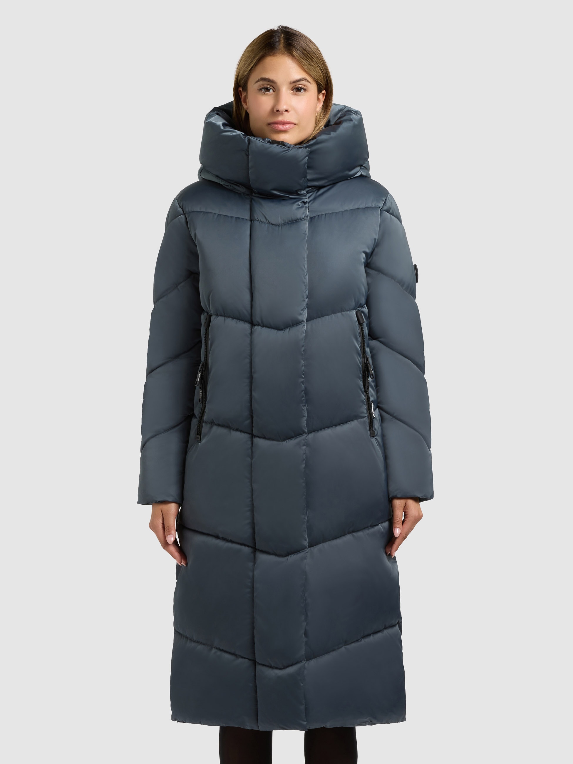 Image of khujo Steppmantel "MANELIA2" aus Kunstfaser und Polyester, kniebedeckende Passform